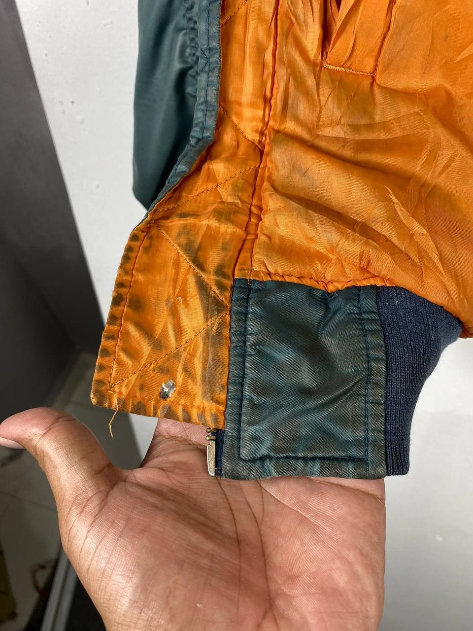 Japanese Brand vintage japanese brand thrashed bomber jacket distressed Size US XXL / EU 58 / 5 - 9 Thumbnail