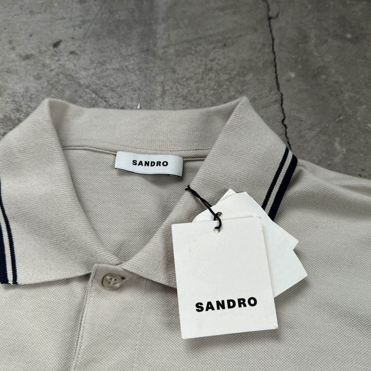 Sandro Sandro Cream Men's Polo Shirt Size US L / EU 52-54 / 3 - 5 Thumbnail