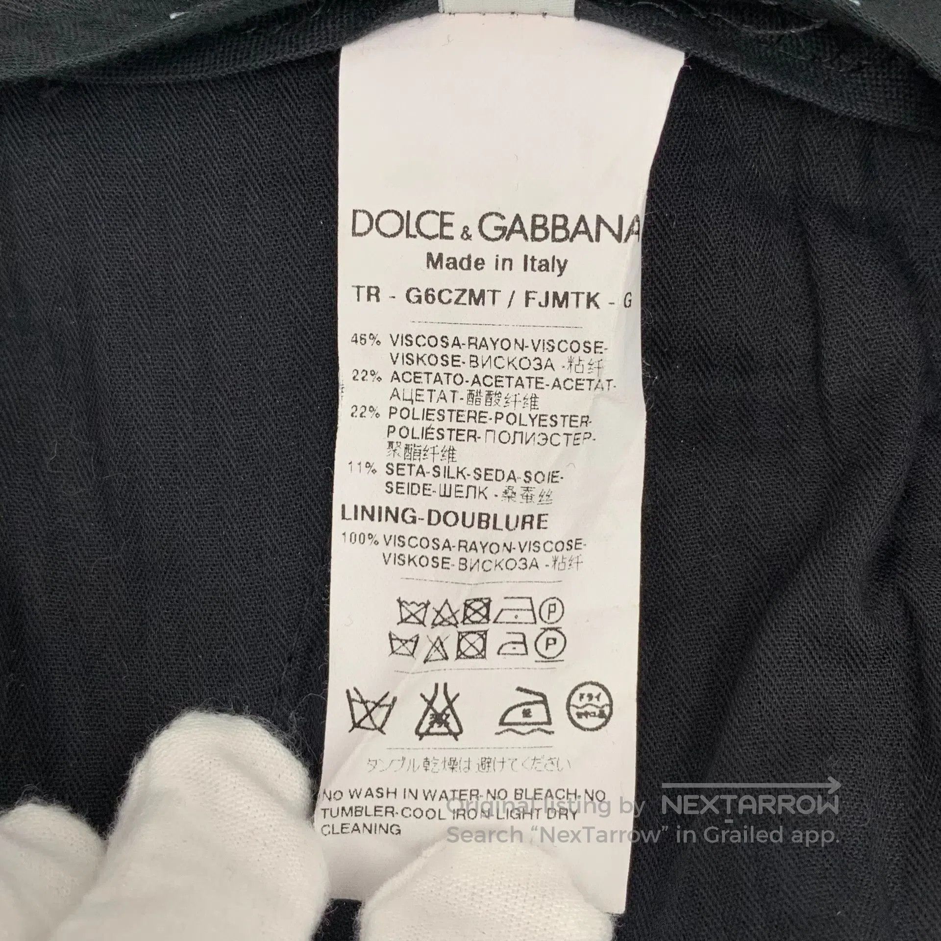 Dolce & Gabbana Dolce Gabbana Black lace floral embroidery casual long pan Size US 30 / EU 46 - 8 Thumbnail