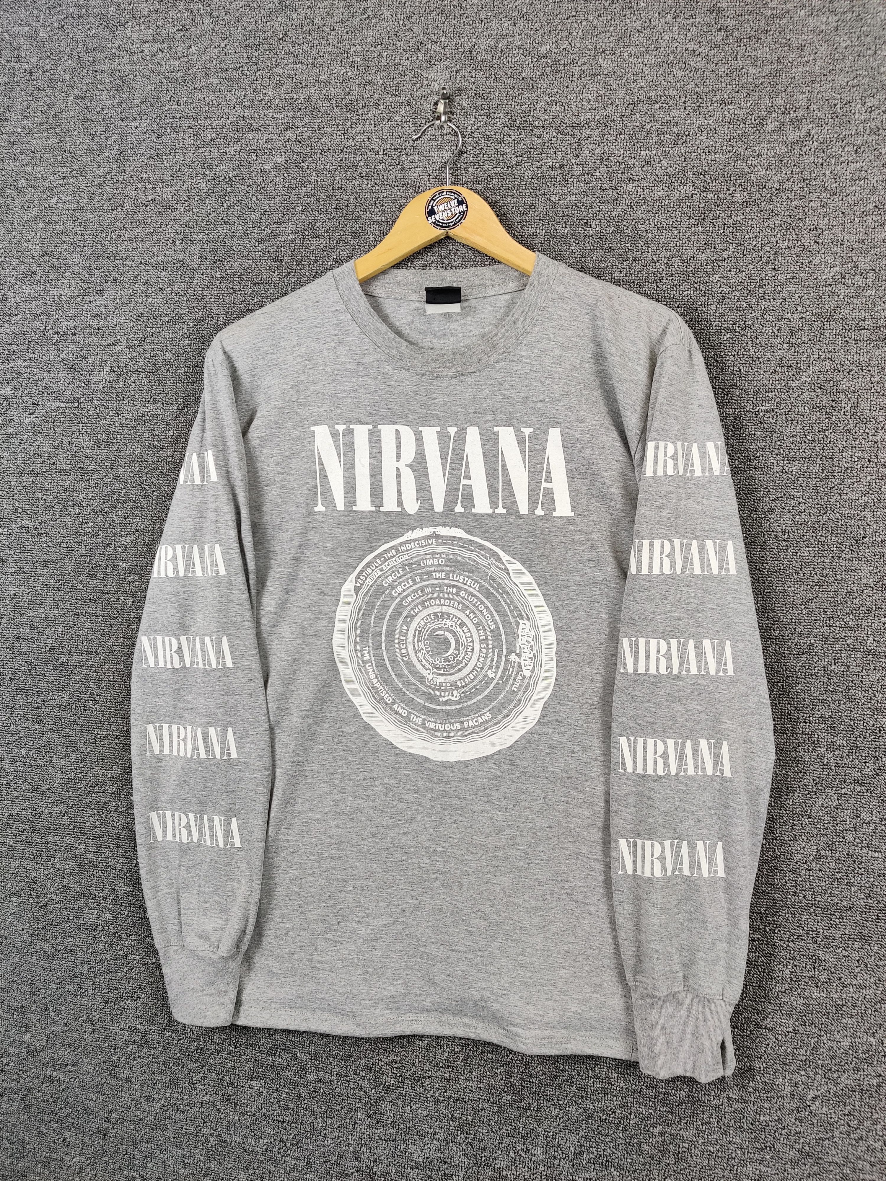 Vintage Nirvana Vestibule Long Sleeve Grunge Band Tee Tshirt