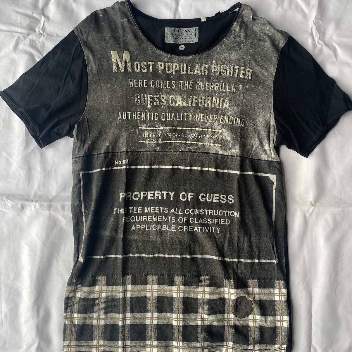 Guess × Japanese Brand GUE$$ California Poem Raw Stitches Tees Size US M / EU 48-50 / 2 - 4 Thumbnail