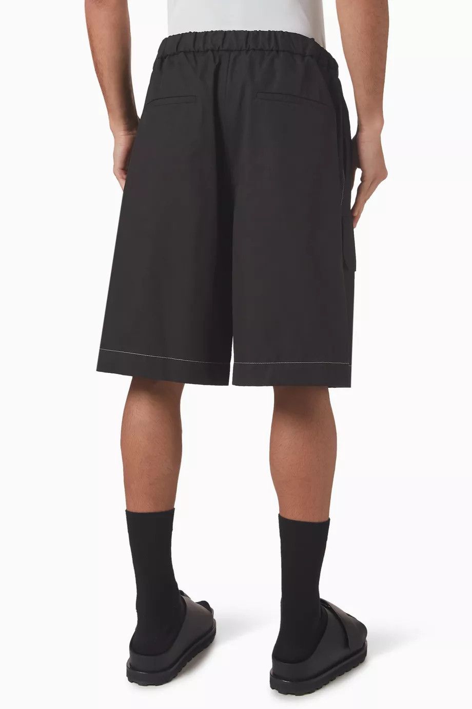 Jil Sander o1w1db10825 Relaxed Shorts in Black Size US 30 / EU 46 - 3 Thumbnail