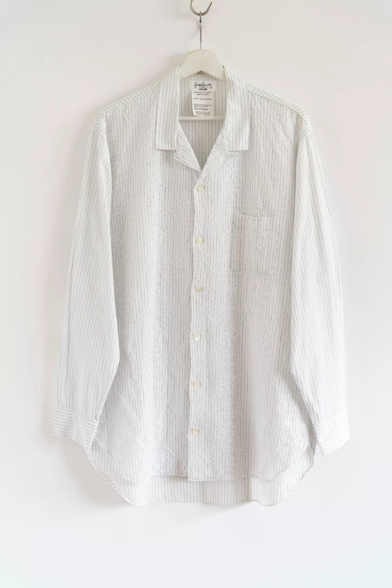 Yohji Yamamoto Yohji Yamamoto White Embroidered Shirt Size M / US 6-8 / IT 42-44 - 1 Thumbnail