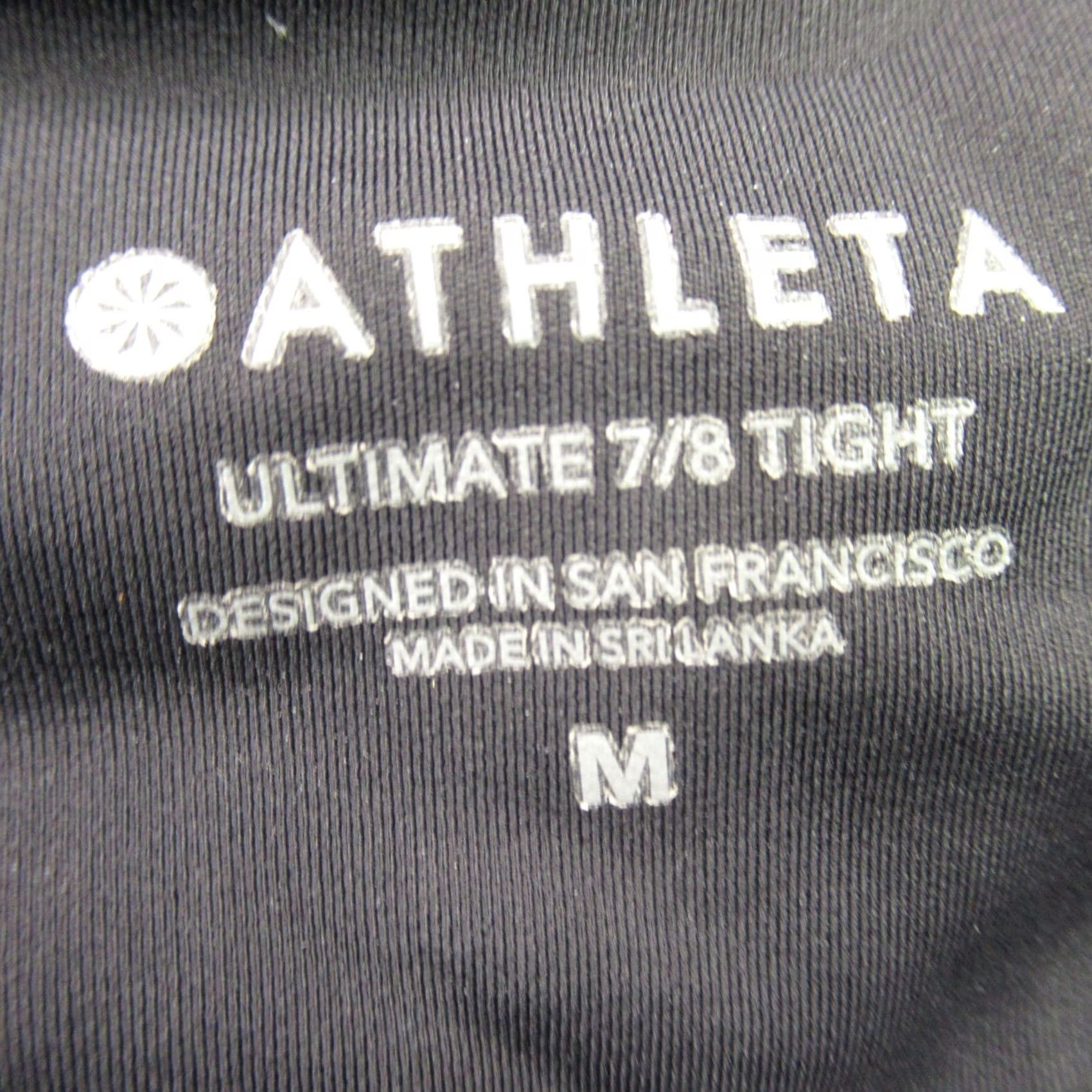 Athleta Athleta Leggings Medium Black Workout Stretch Outdoors Lightweight Womens Size 28" / US 6 / IT 42 - 3 Thumbnail