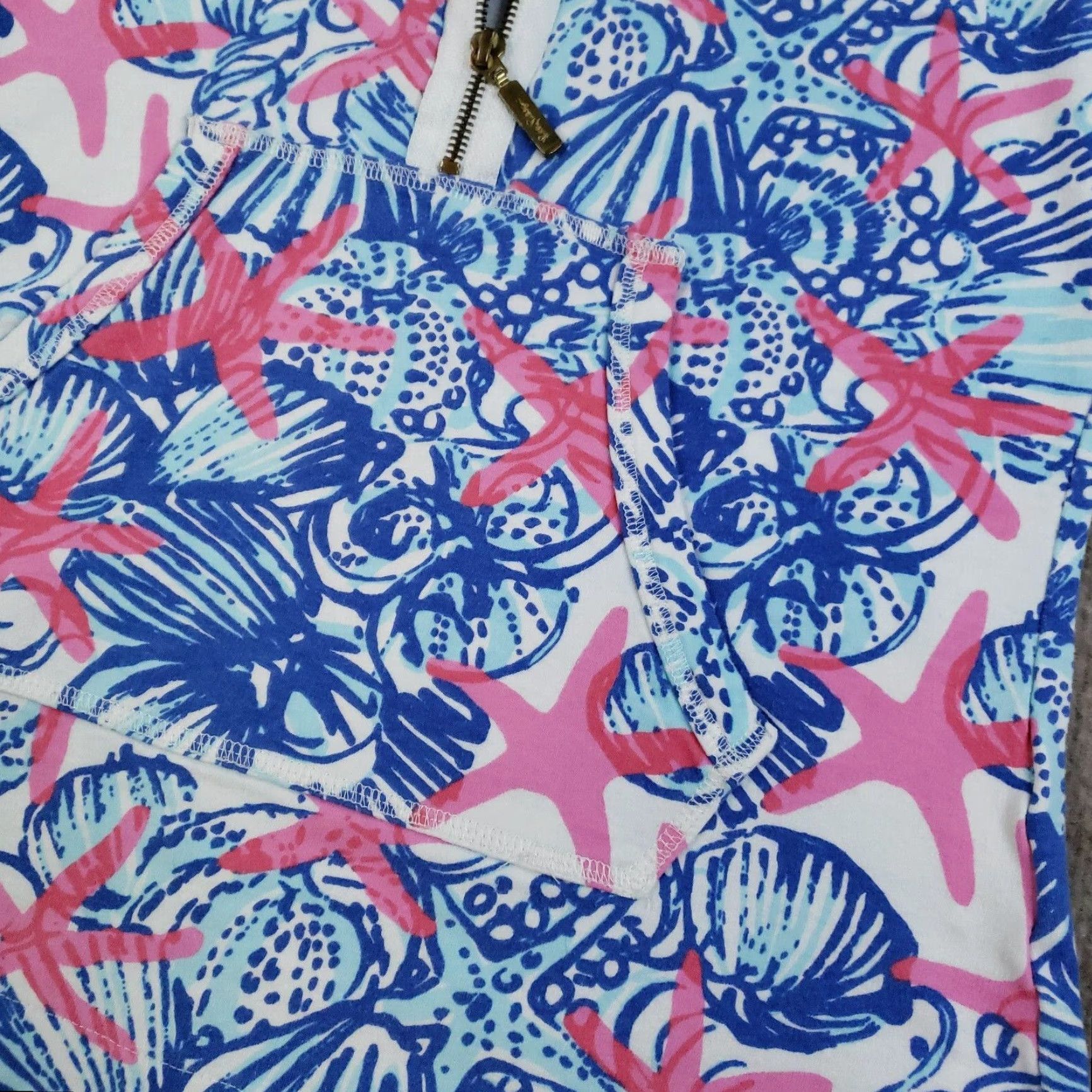 Lilly Pulitzer Lilly Pulitzer Sweatshirt Womens XS Blue Geometric Pullover Half Zip Long Sleeve Size XS / US 0-2 / IT 36-38 - 7 Thumbnail