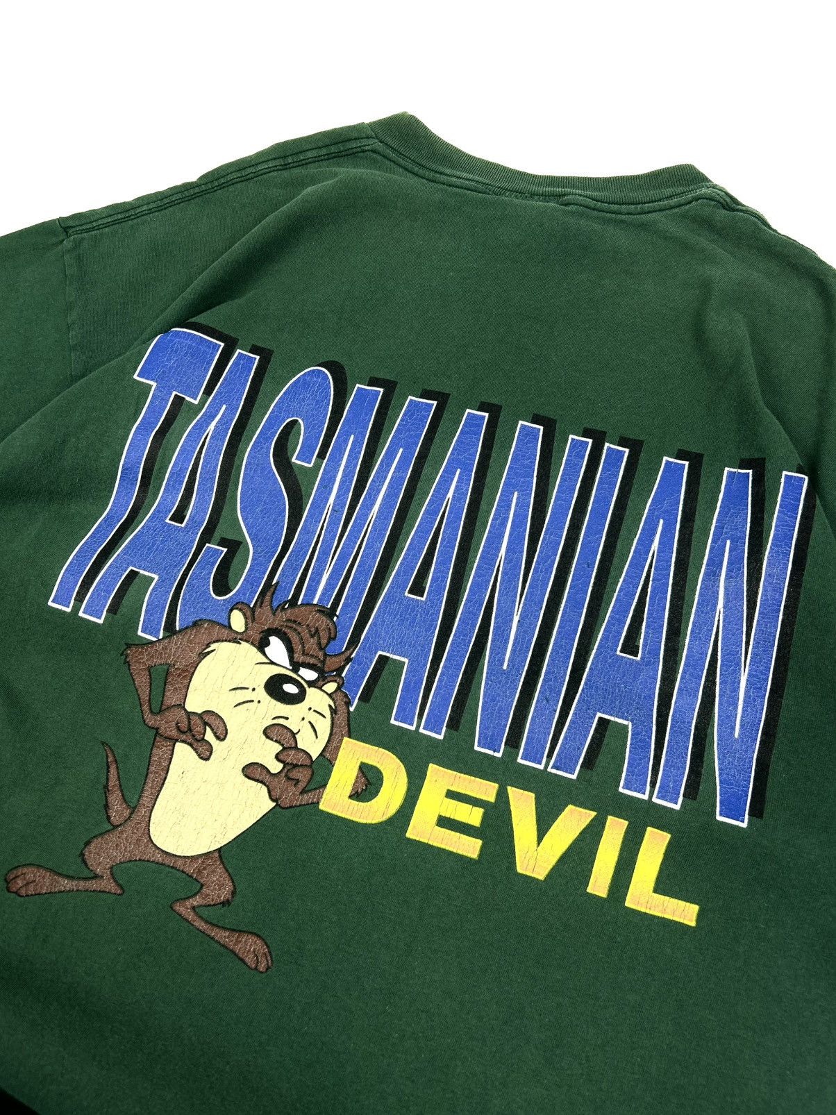 Warner Bros Vintage Warner Bros x Looney Tunes Green Taz Tee 1997 USA Size US L / EU 52-54 / 3 - 8 Thumbnail