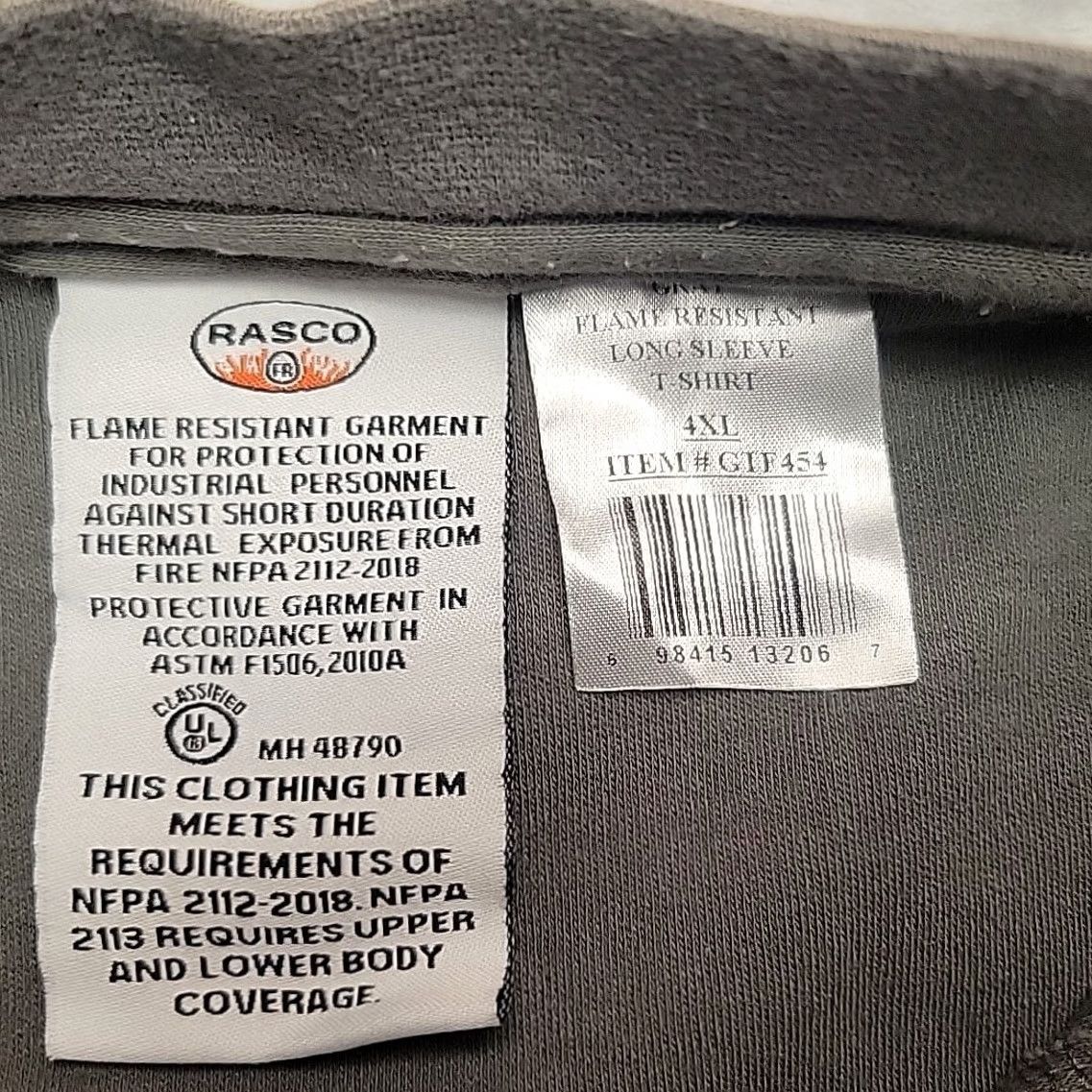 Vintage Rasco FR Shirt Mens 4XL Gray Henley Flame Long Sleeve Workwear Shirt Size US XXL / EU 58 / 5 - 5 Thumbnail