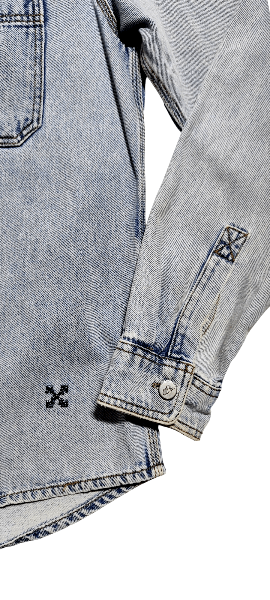 Off-White Off-White Black Arrow Motif Iconic Logo Denim Jacket Size US XL / EU 56 / 4 - 4 Thumbnail