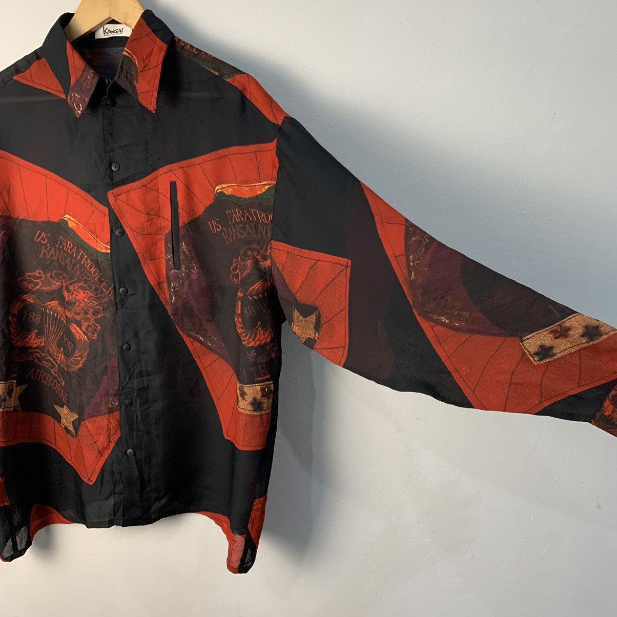 Kansai Yamamoto Kansai Yamamoto Paisley Long Sleeve 80s Military Size US XL / EU 56 / 4 - 4 Thumbnail