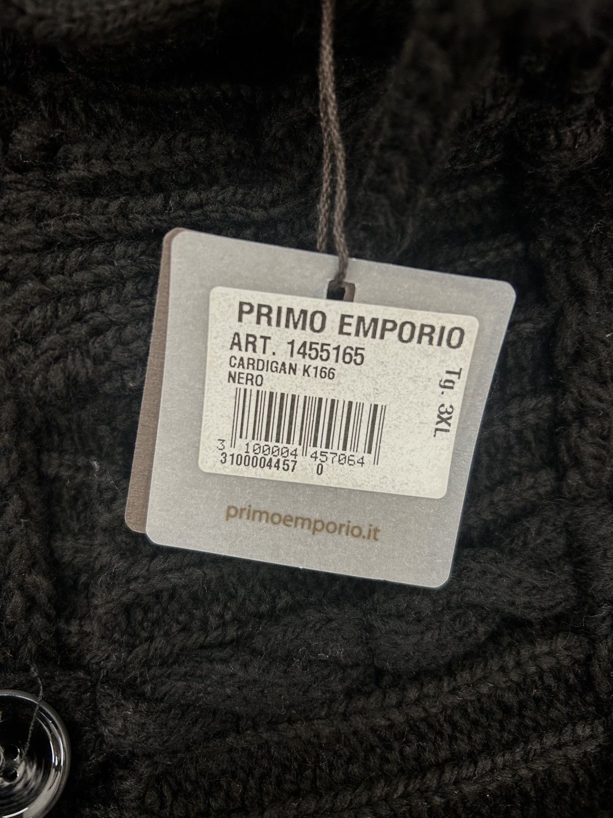 Other Primo Emporio Chunky Knit Hooded Cardigan Black Deadstock Size US XXL / EU 58 / 5 - 7 Thumbnail