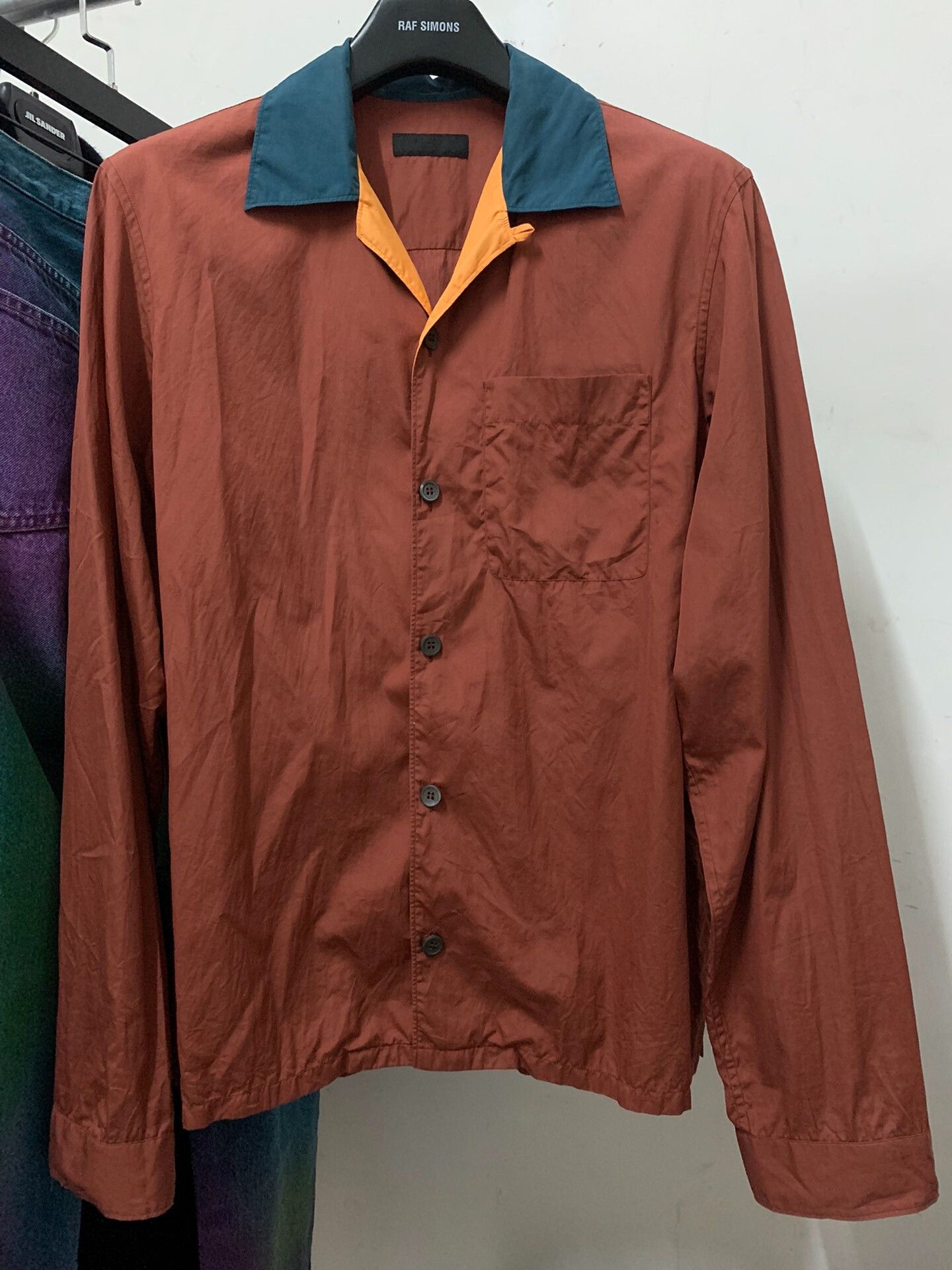 Prada PRADA Colorblock Shirt with Straight Hem Size US L / EU 52-54 / 3 - 1 Thumbnail