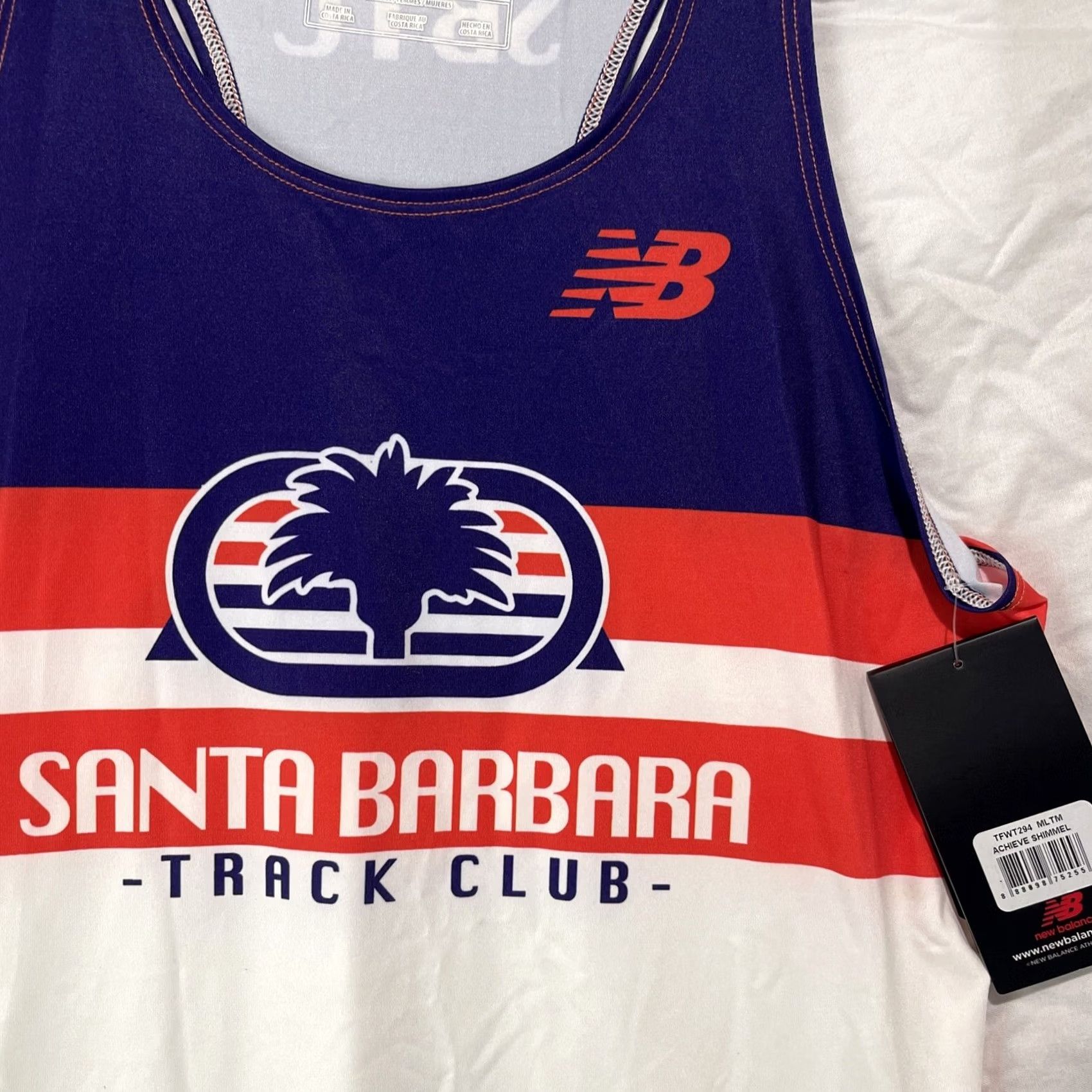 New Balance New Balance Santa Barbara Track Club Shirt Womens Medium Sleeveless Racerback Tank Purple Jersey Activewear Shirt Size M / US 6-8 / IT 42-44 - 3 Thumbnail