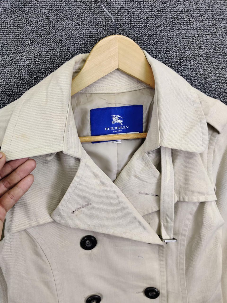 Burberry Vintage Burberry Blue Label Double Breasted Coat With Belted Size US S / EU 44-46 / 1 - 8 Thumbnail
