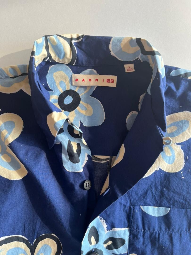 Marni × Uniqlo Uniqlo X Marni Oversized Floral Open Collar Shirt Size US M / EU 48-50 / 2 - 4 Thumbnail