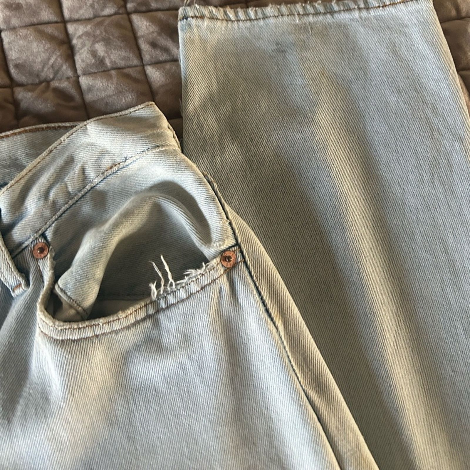Levi's Samaria Leah Levis Aquarius Custom Distressed Jeans Size 30" / US 8 / IT 44 - 4 Thumbnail