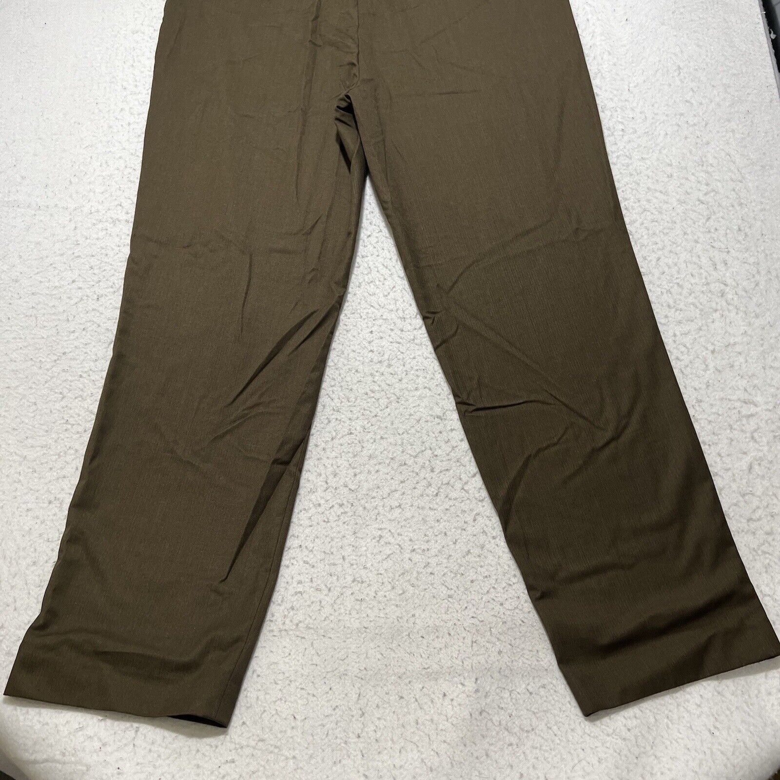 Perry Ellis Perry Ellis 36x32 Flat Front Straight Brown Suit Dress Pants Size US 36 / EU 52 - 7 Thumbnail