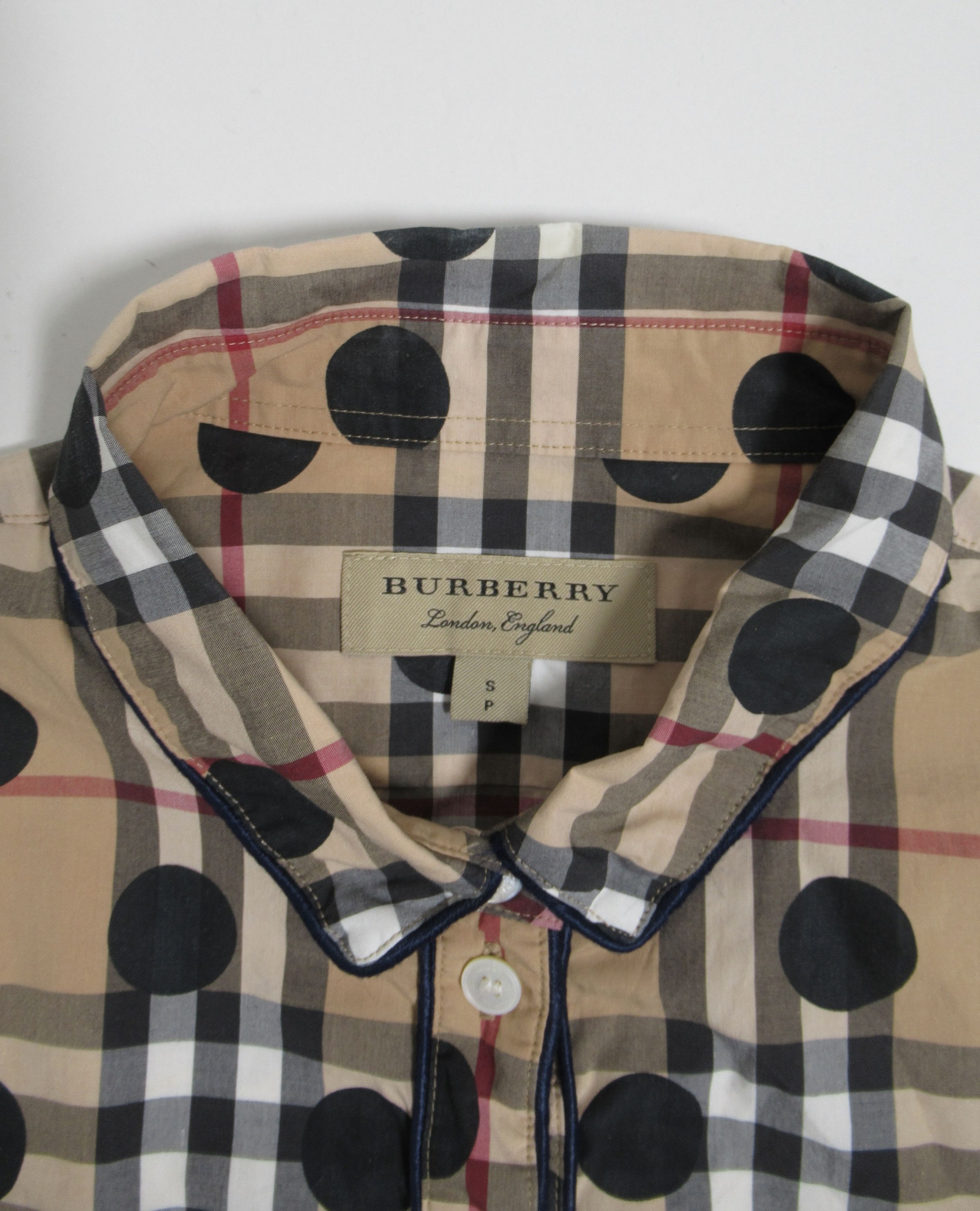 Burberry Burberry London England Polka-Dot Check Shirt Archive Beige Size S / US 4 / IT 40 - 6 Thumbnail