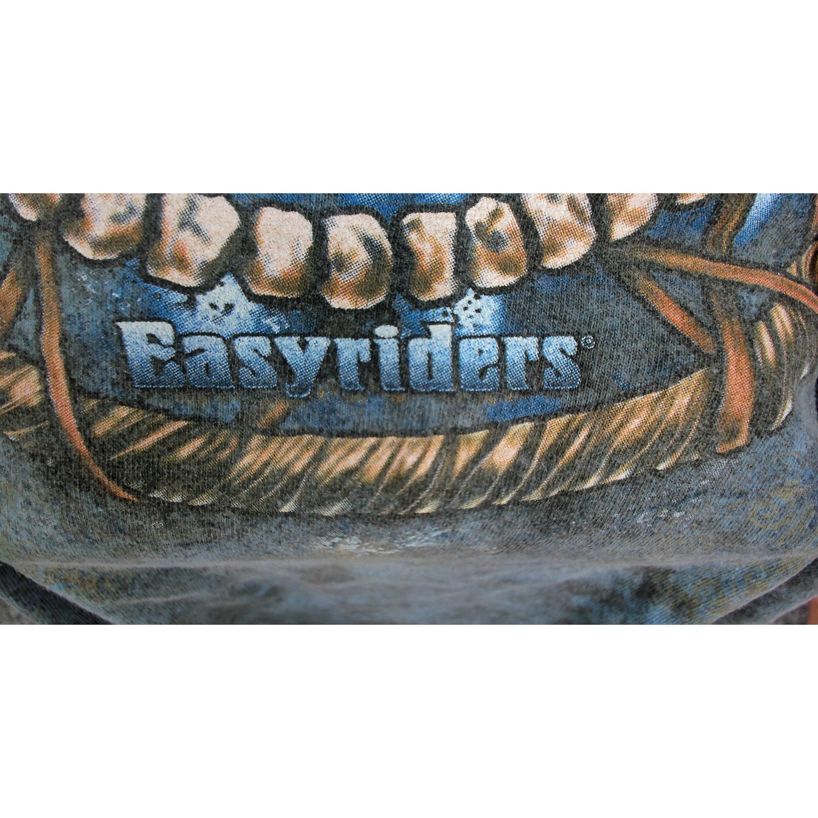 Vintage Easyriders Vintage Y2K Native Skull Mineral Wash Tee Size US L / EU 52-54 / 3 - 7 Thumbnail