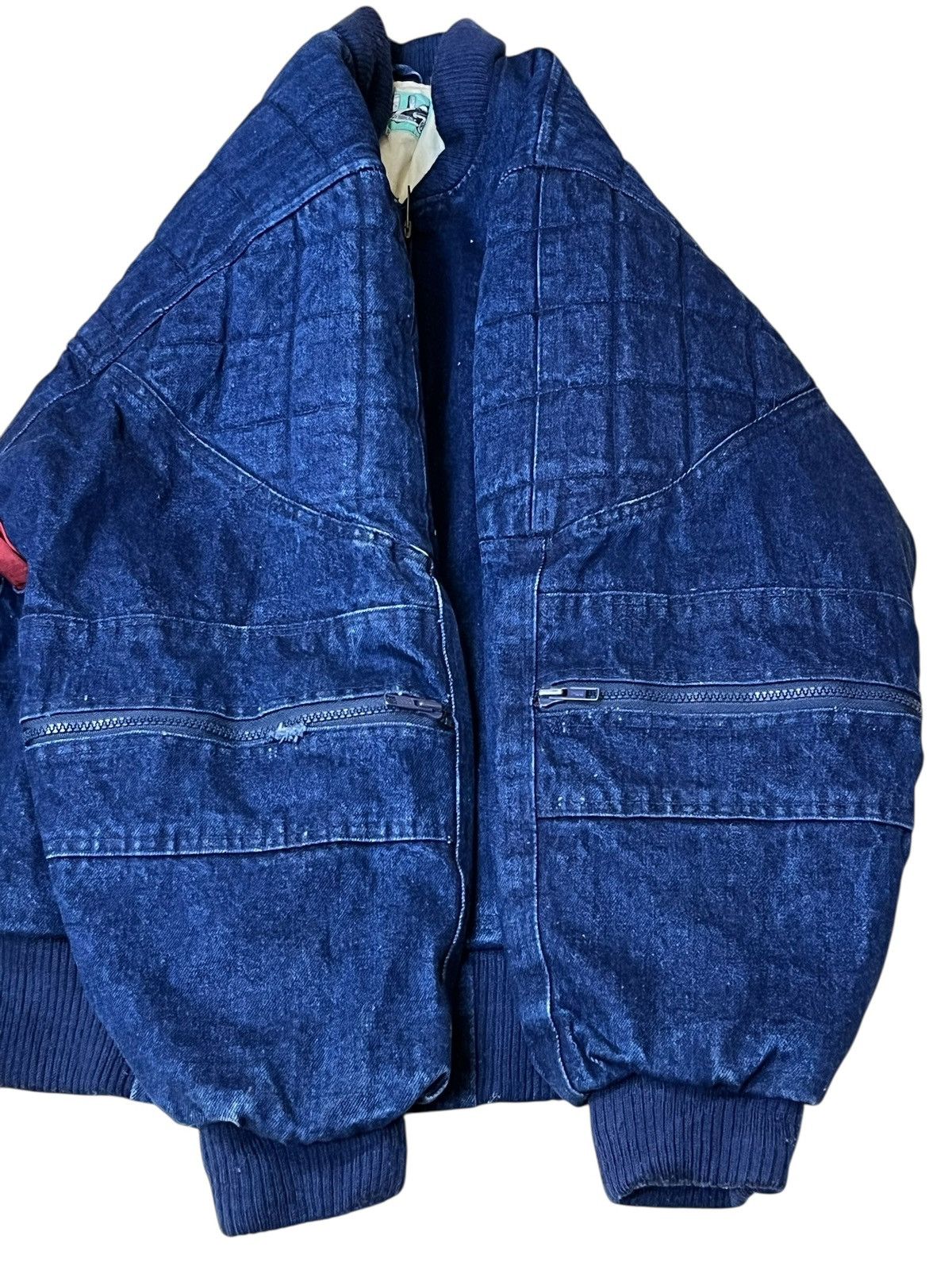 Toyo Enterprises Vintage 80s SUN VALLEY urban college boy denim bomber jacket Size US L / EU 52-54 / 3 - 9 Thumbnail
