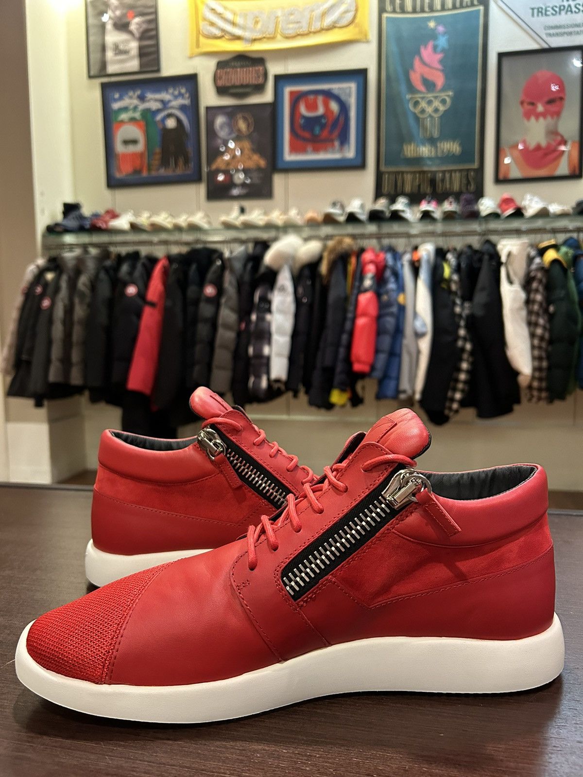 Giuseppe Zanotti Giuseppe Zanotti Megatron leather/mesh Red Size US 15 / EU 48 - 3 Thumbnail