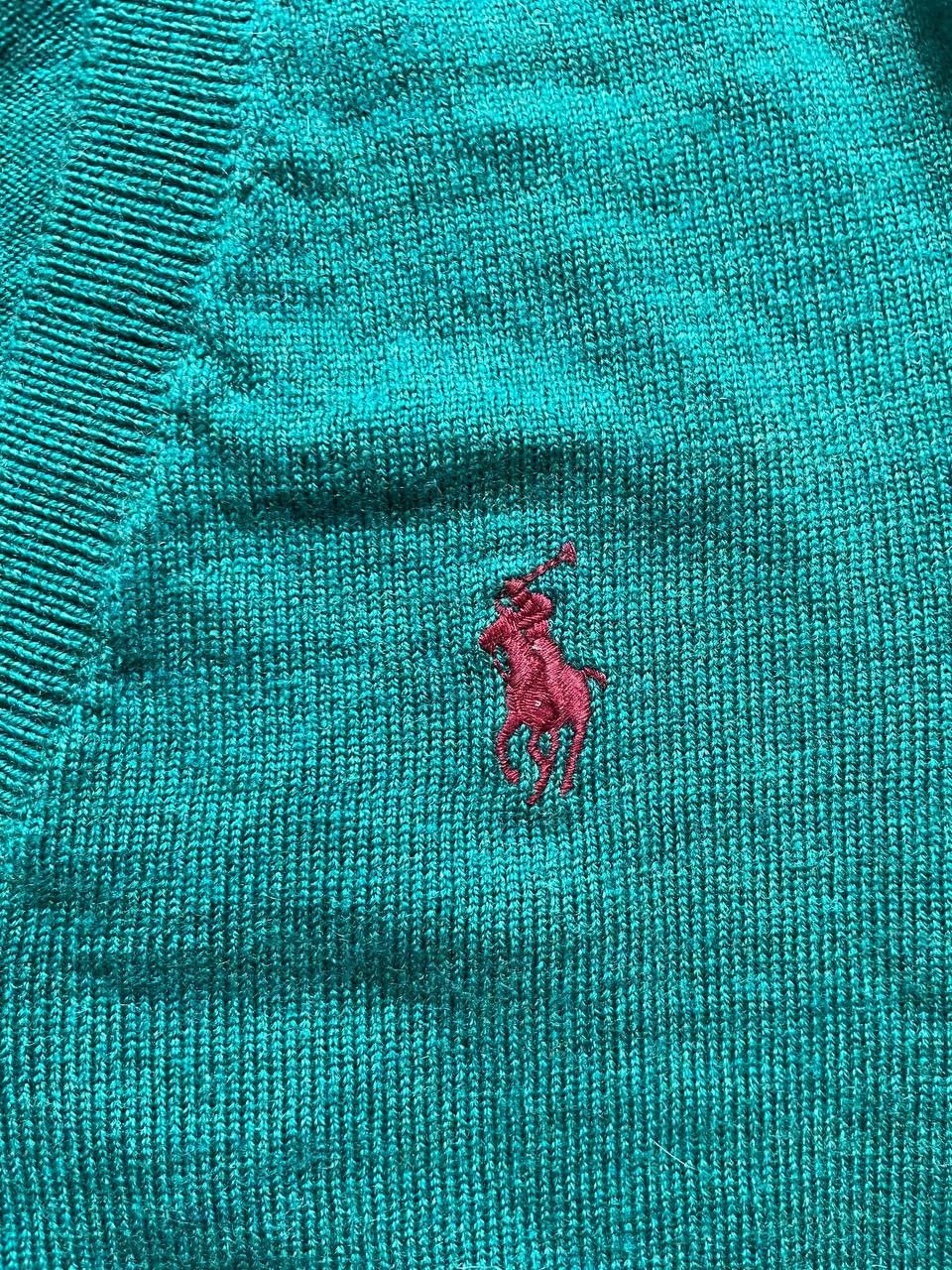Polo Ralph Lauren Ralph Lauren Sport Jumper Merino Wool, Green V-neck Size M Size M / US 6-8 / IT 42-44 - 4 Thumbnail