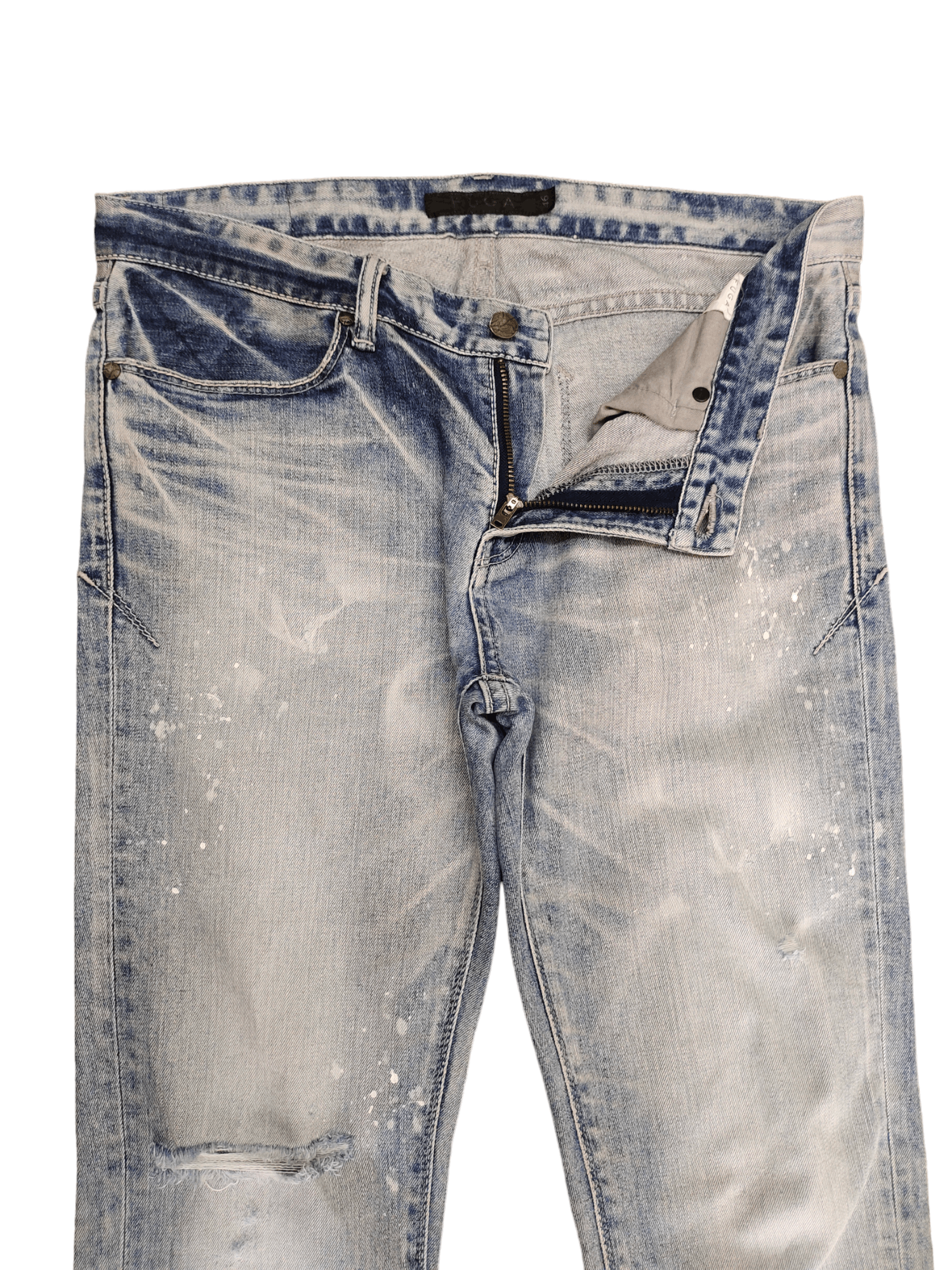 GOSTAR DE FUGA Fuga Japan Distress Faded Denim Jeans Y2k Streetwear Size US 32 / EU 48 - 10 Thumbnail