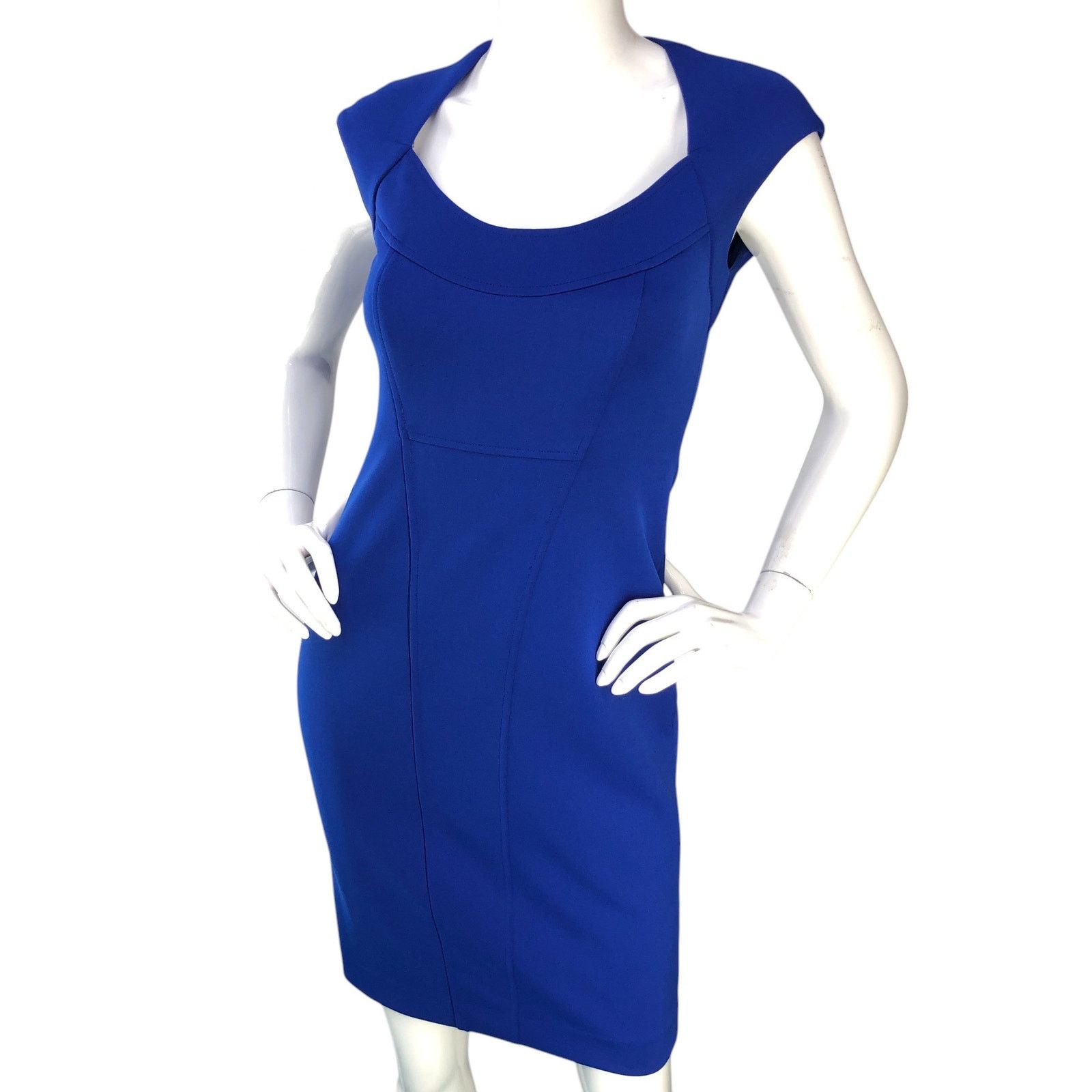 MAGGY LONDON Maggy London Size 2P Dress Open Back Scoop Neck Royal Blue Size XS / US 0-2 / IT 36-38 - 2 Thumbnail