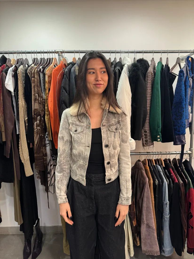 Jean Paul Gaultier × Vintage 2000s Jean Paul Gaultier Grey Native American Denim Jacket Size XS / US 0-2 / IT 36-38 - 2 Thumbnail