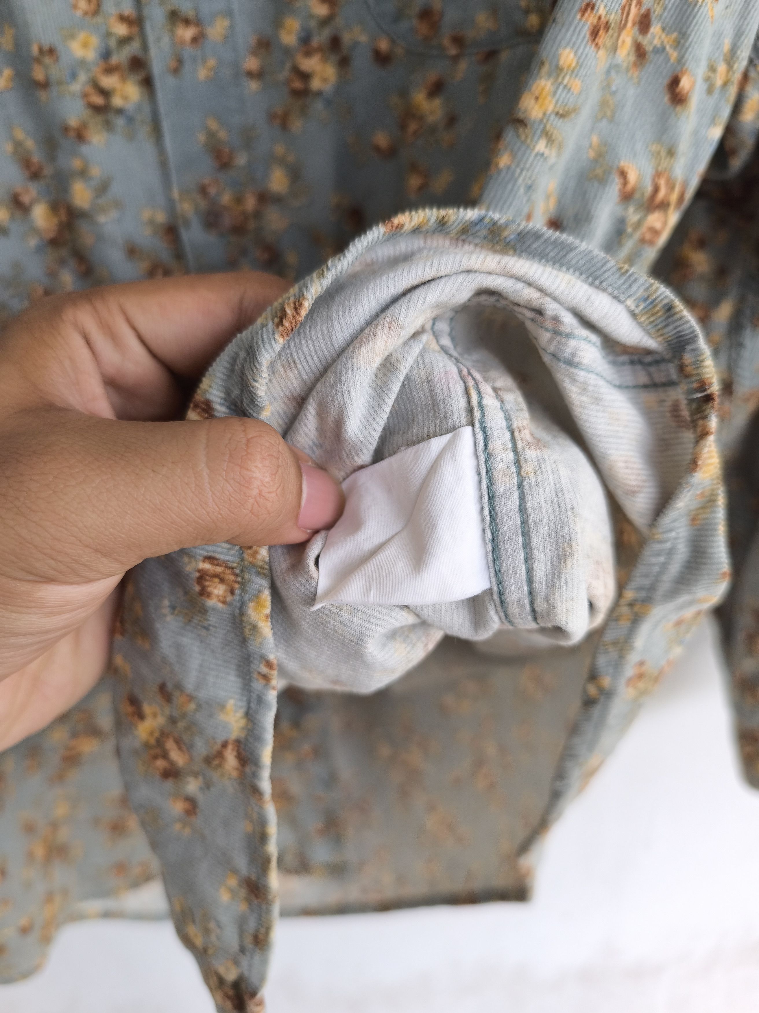 Comme des Garcons 90s Comme des Garcons Corduroy flower pattern shirt Size US XL / EU 56 / 4 - 4 Thumbnail