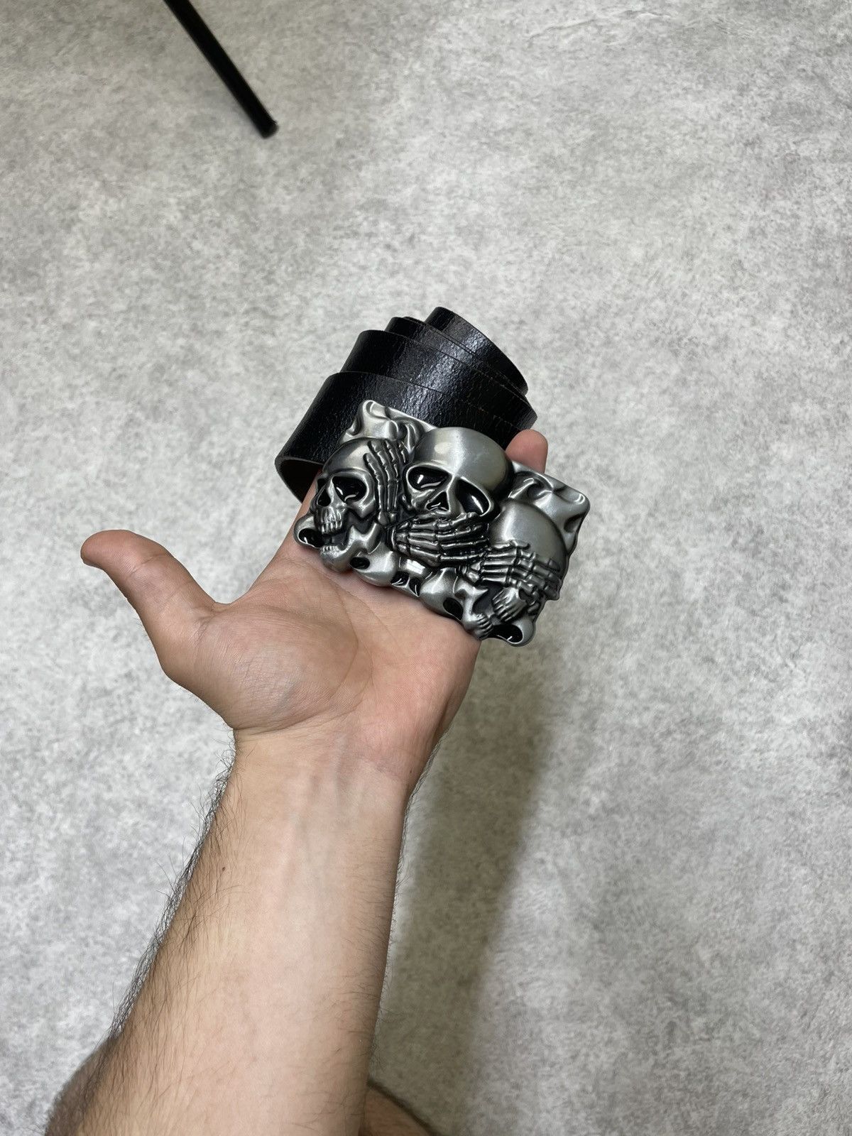 Hysteric Glamour Y2K Opium Archive Leather Belt – Skeleton Chopper Buckle Size ONE SIZE - 2 Thumbnail