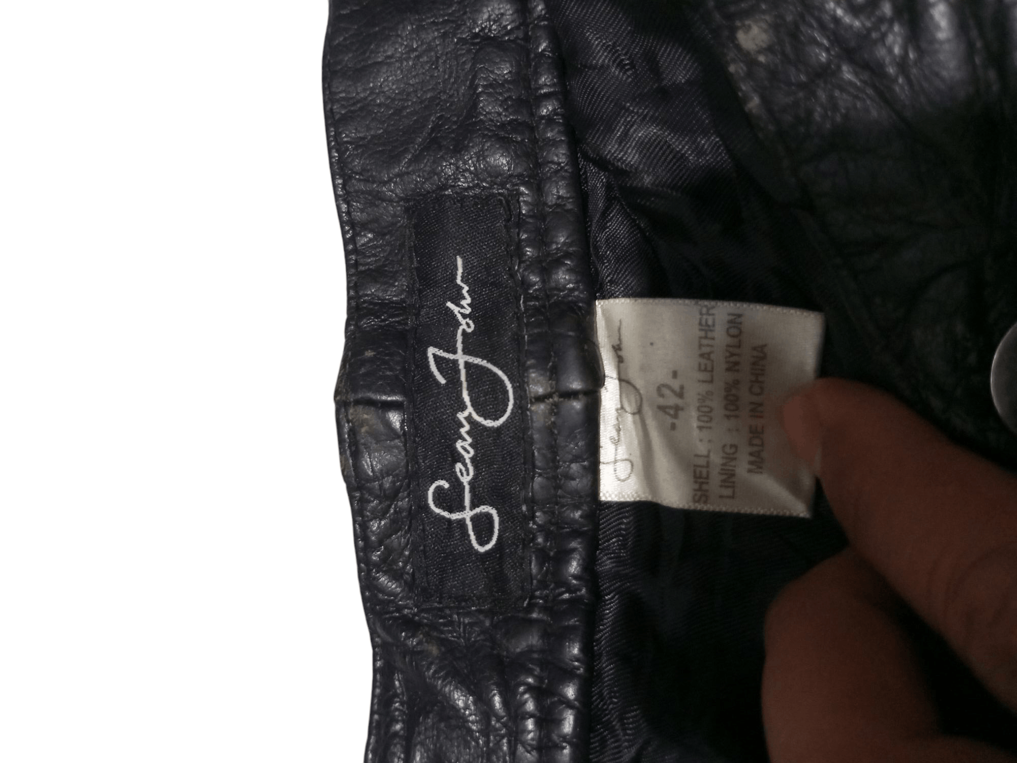 20471120 Vintage sean john leather big size baggy pants Size US 42 / EU 58 - 15 Thumbnail