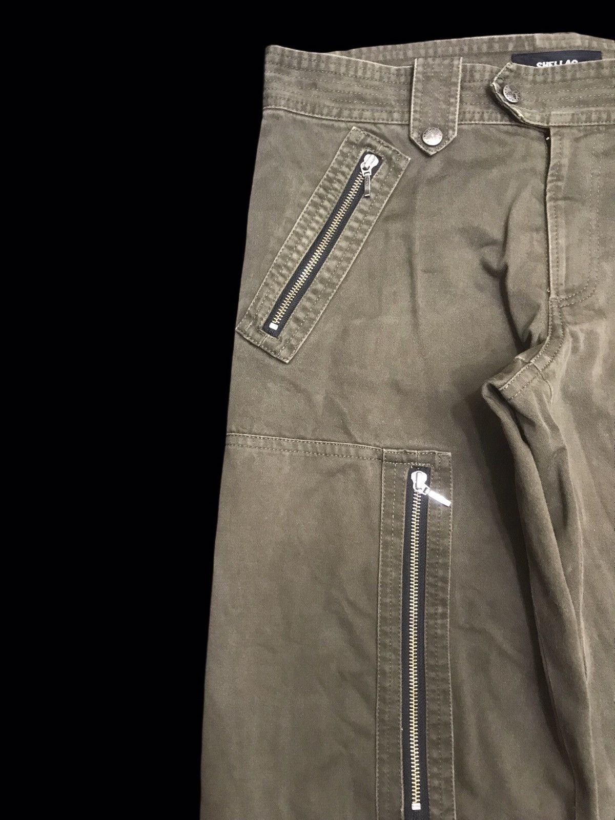 Japanese Brand 💥BAGGY💥ARCHIVAL SHELLAC MULTIPOCKETS ZIPPER PANT F426 Size US 34 / EU 50 - 5 Thumbnail
