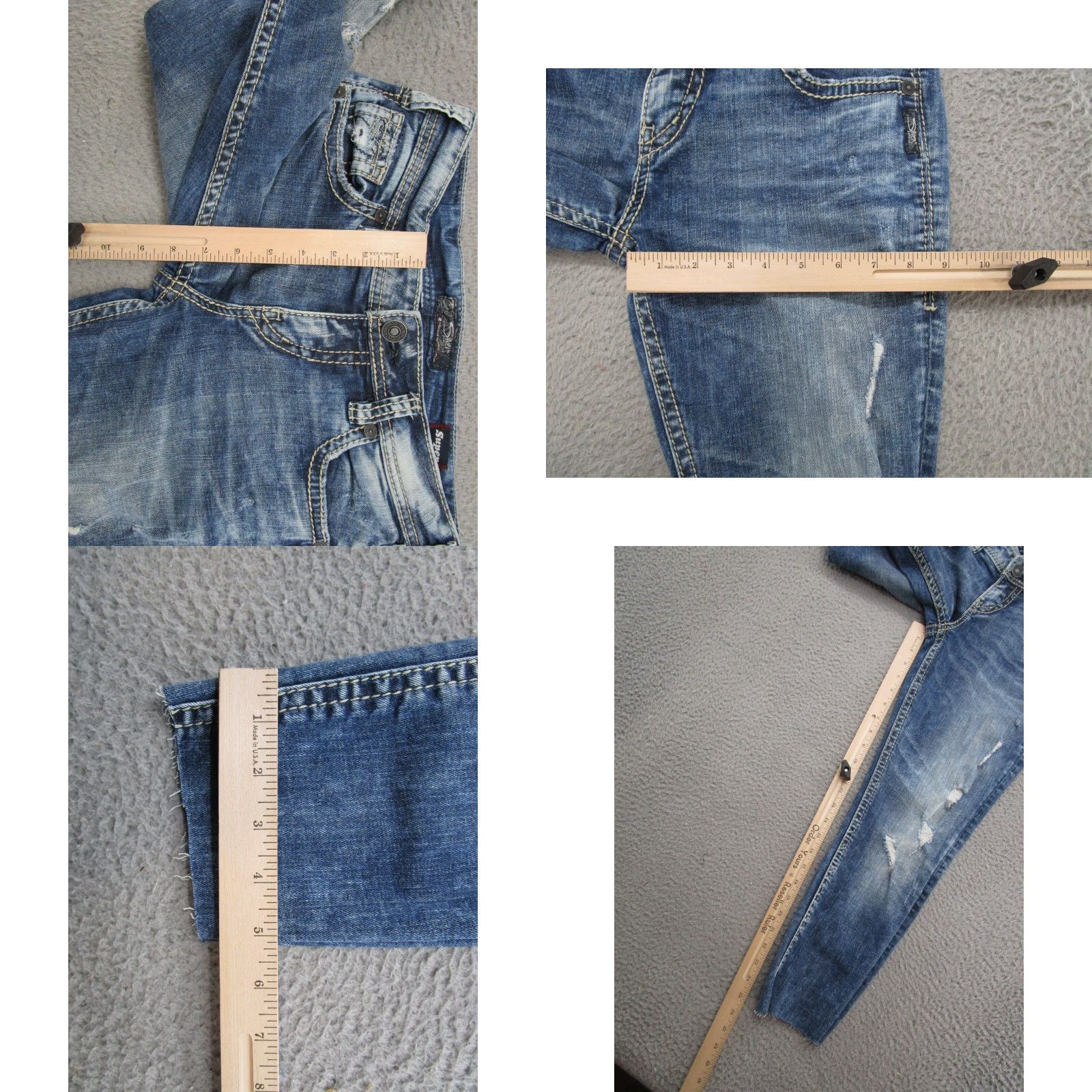 Silver Jeans Co. Silver Jeans Boyfriend Denim Cut Off Jeans 30 Blue Stretch Women Mens Size 30" / US 8 / IT 44 - 8 Thumbnail