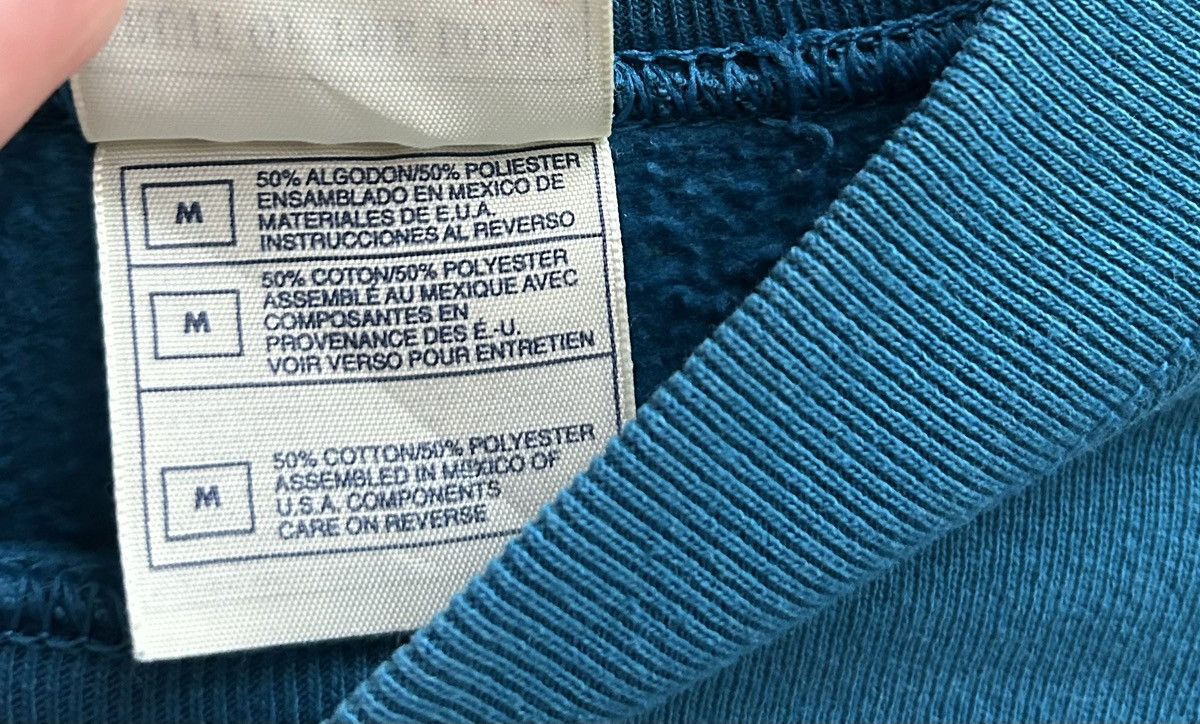 Fruit Of The Loom 90s Fruit Of The Loom Blank Turquoise Crewneck Sweatshirt Size US M / EU 48-50 / 2 - 5 Thumbnail