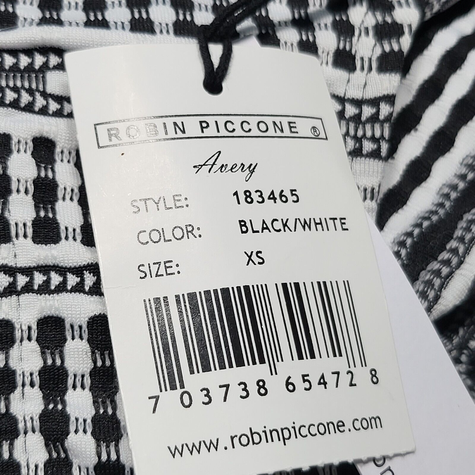 Other NWT ROBIN PICCONE Avery Gingham Crochet Bikini Bottom XS Size XS / US 0-2 / IT 36-38 - 3 Thumbnail