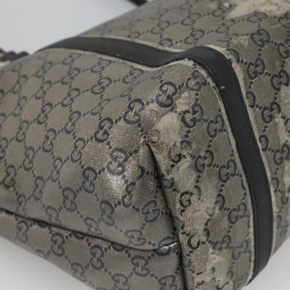 Gucci GUCCI GG Crystal Tote Bag Coated Canvas Navy Gold Size ONE SIZE - 11 Thumbnail