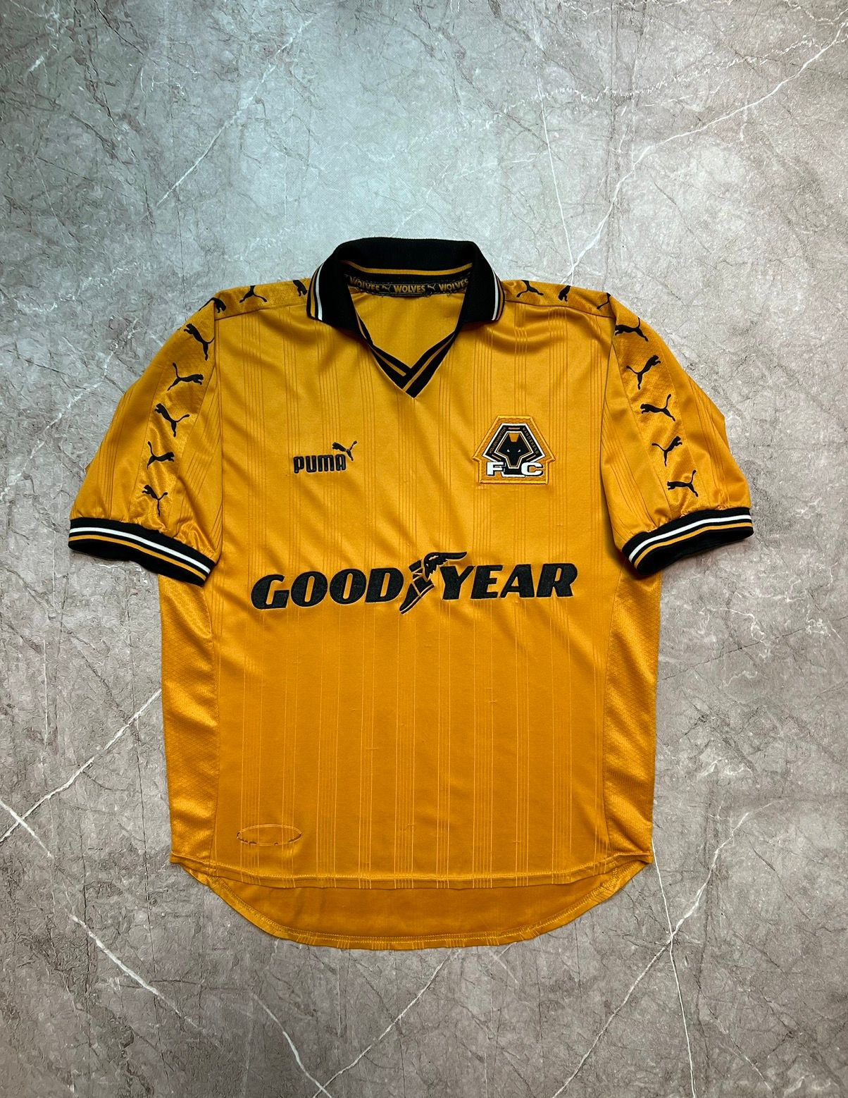 Pre-owned Puma X Soccer Jersey Vintage 1998 Wolverhampton Soccer Jersey Size L In Orange