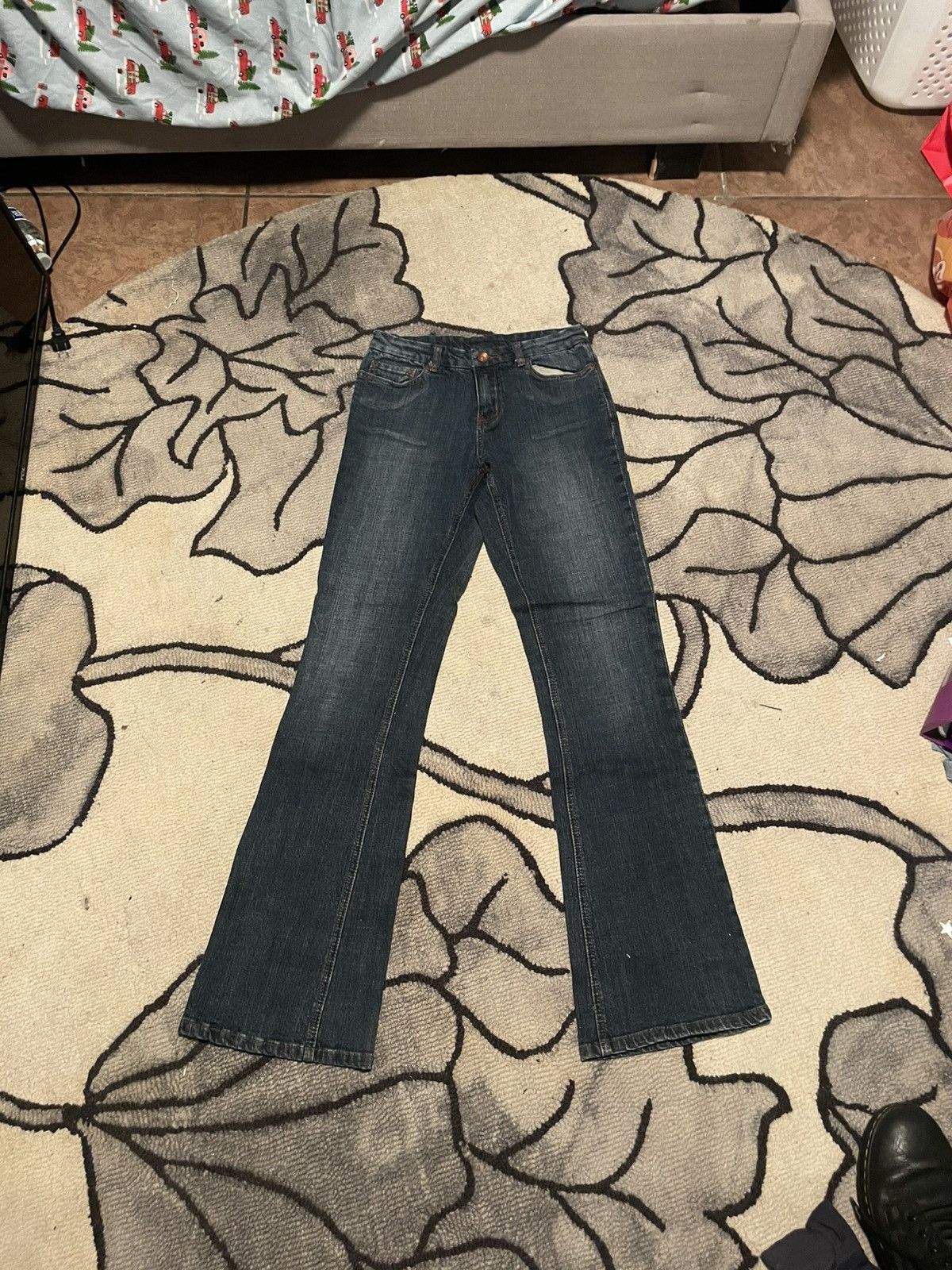 Designer × Vintage Moto flared jeans Size 27" / US 4 / IT 40 - 1 Thumbnail