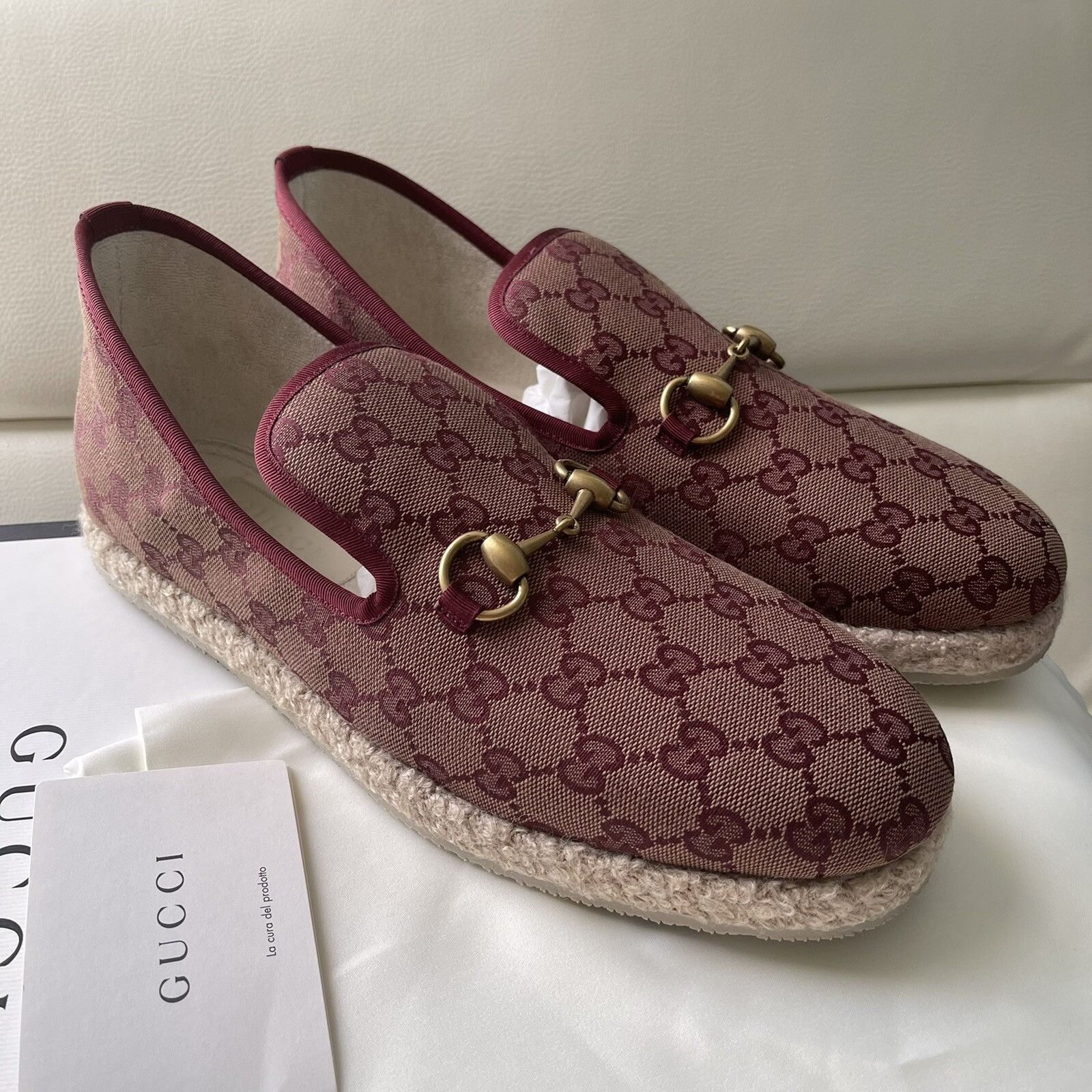 Gucci NIB $790 Gucci Men GG Monogram Sneakers Loafer Shoes Brown 9 Size US 9 / EU 42 - 7 Thumbnail