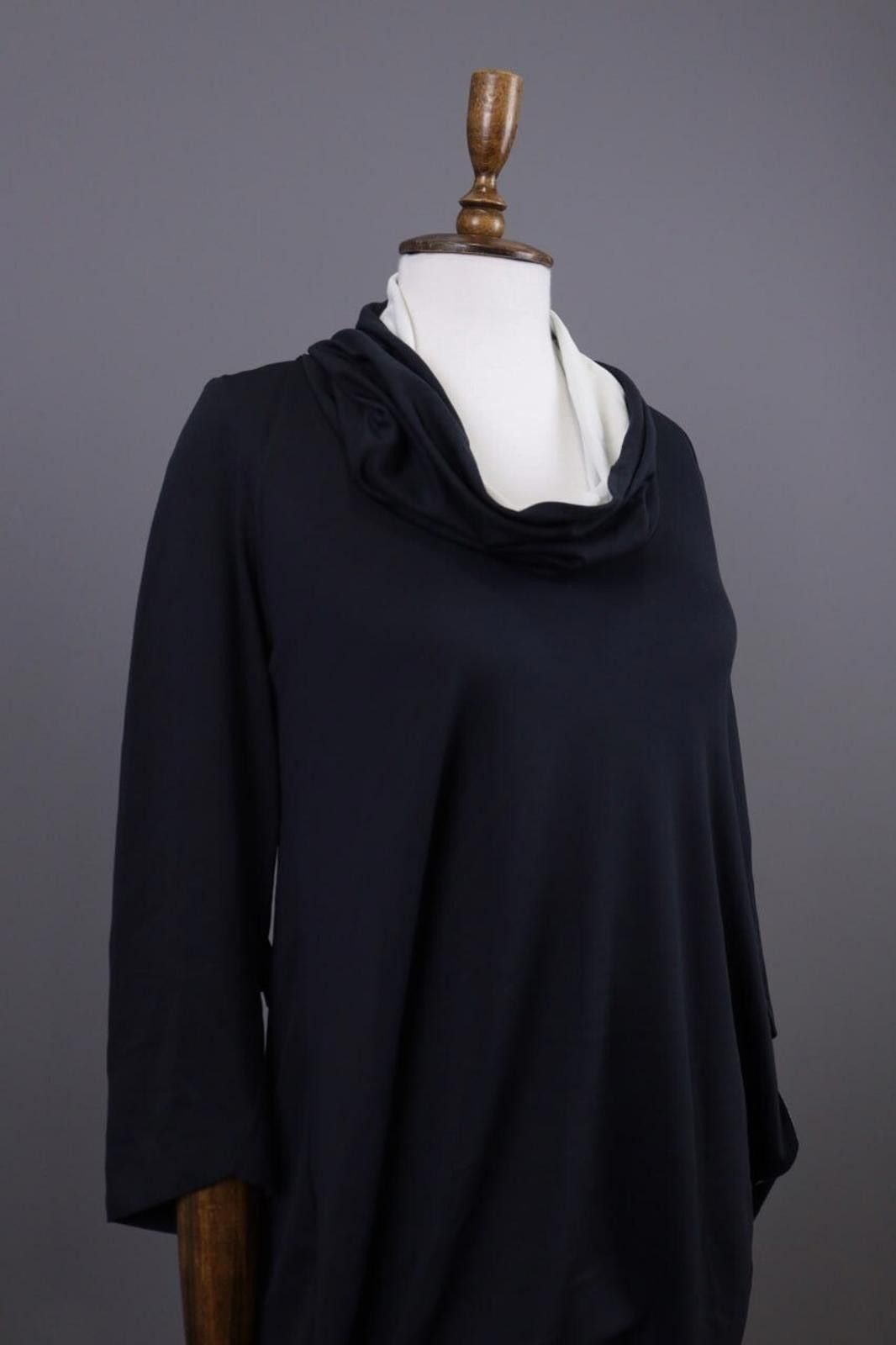 Designer Cop Black Turtleneck Lagenlook Sweater Dress Size 1 / S Size M / US 6-8 / IT 42-44 - 5 Thumbnail