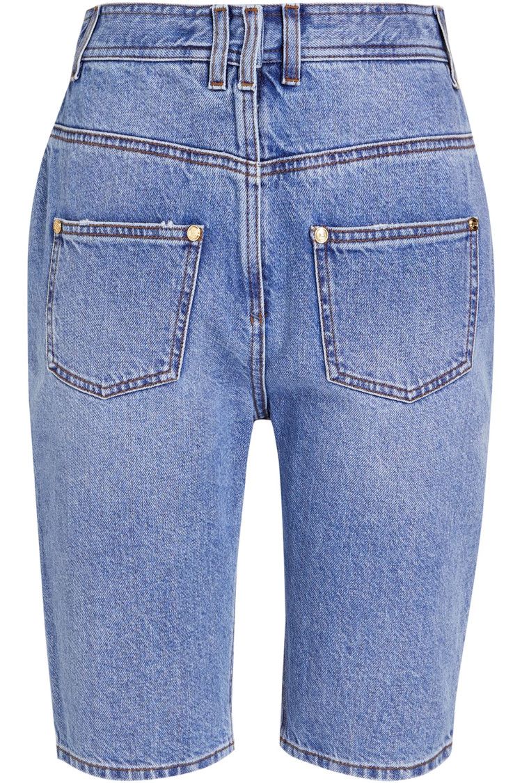 Balmain o1y0625 Denim Short in Blue Size 27" / US 4 / IT 40 - 1 Thumbnail