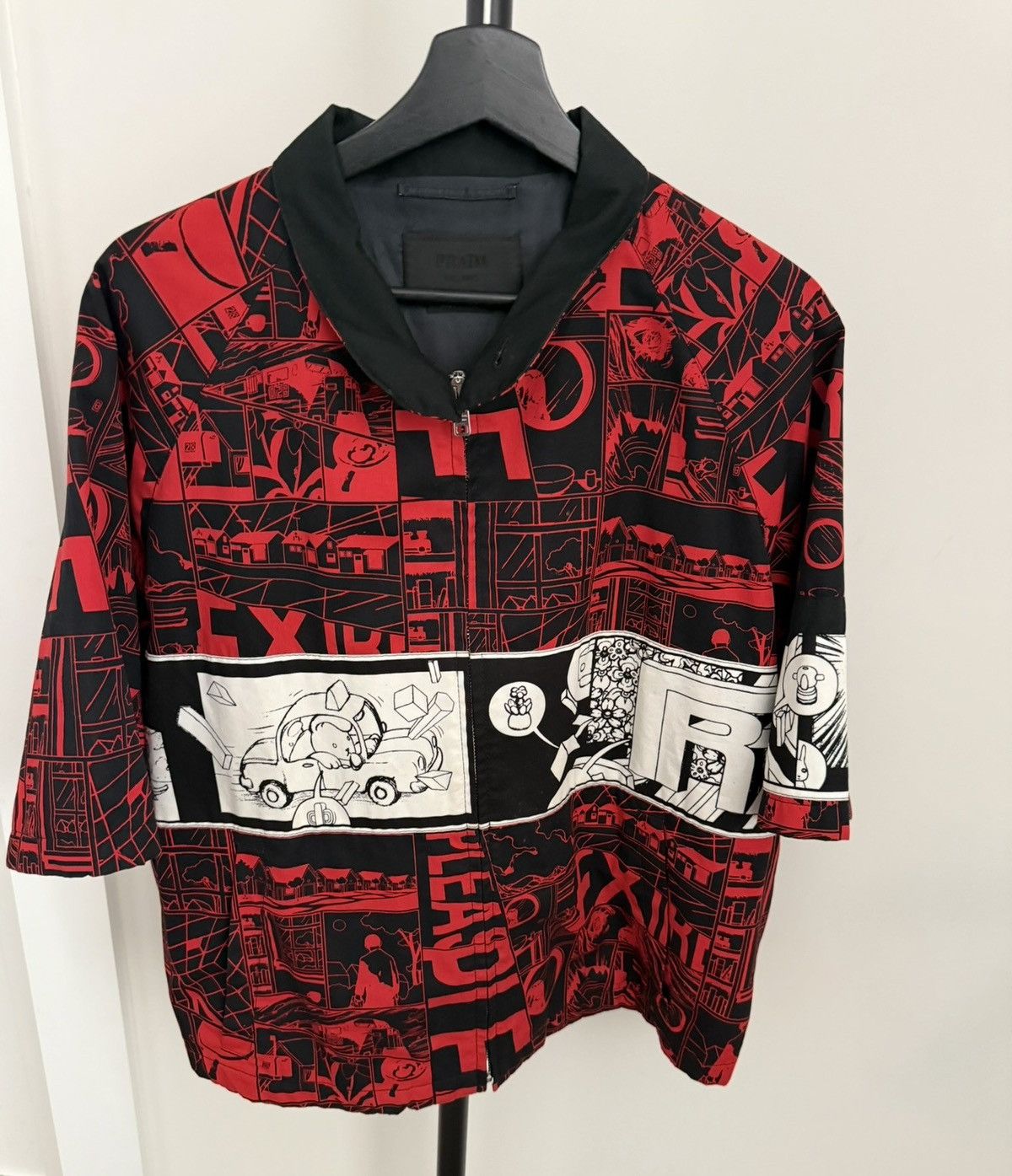 Prada Comic Zip Up Shirt Spring 2018 Size US L / EU 52-54 / 3 - 7 Thumbnail