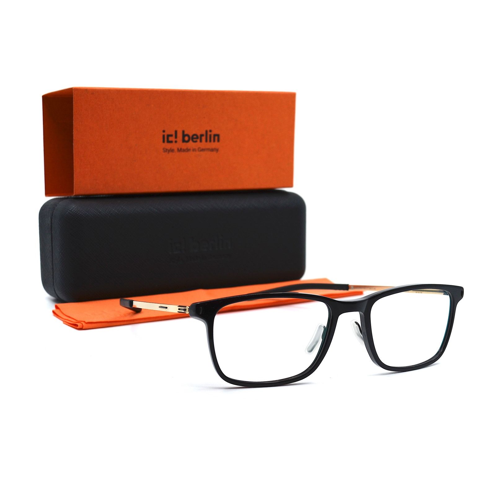 Ic! Berlin NEW IC! BERLIN AKITO BLACK GOLD AUTHENTIC EYEGLASSES FRAME Size ONE SIZE - 12 Thumbnail