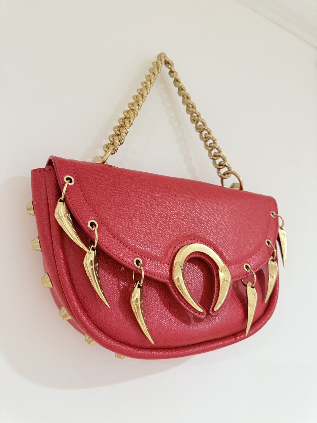 Roberto Cavalli TIGER TOOTH C LOGO SHOULDER BAG​​​