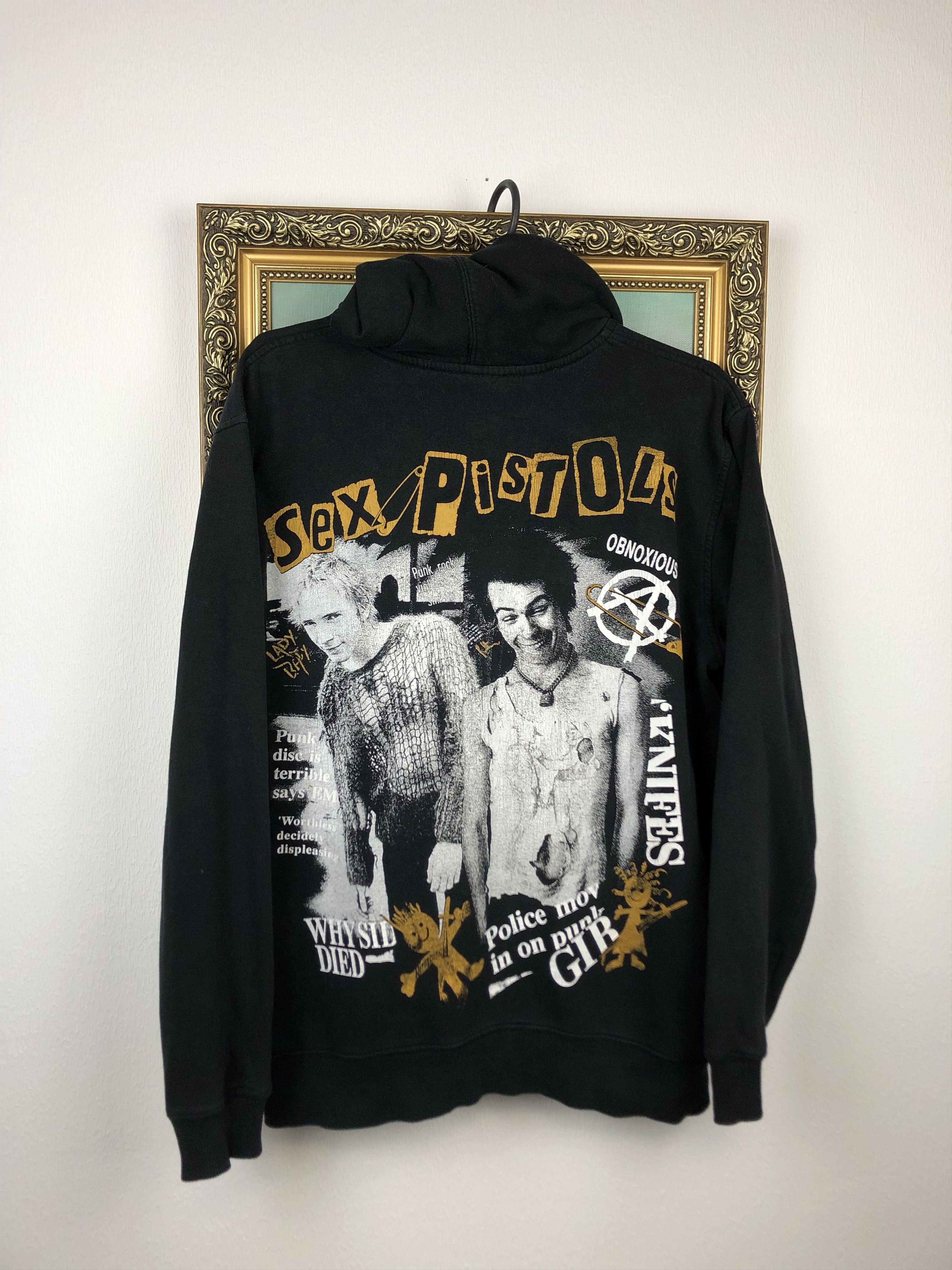 Vintage Vintage 90's Sex Pistols Rock Band Rare Hoodie Sweatshirt Size US L / EU 52-54 / 3 - 1 Thumbnail