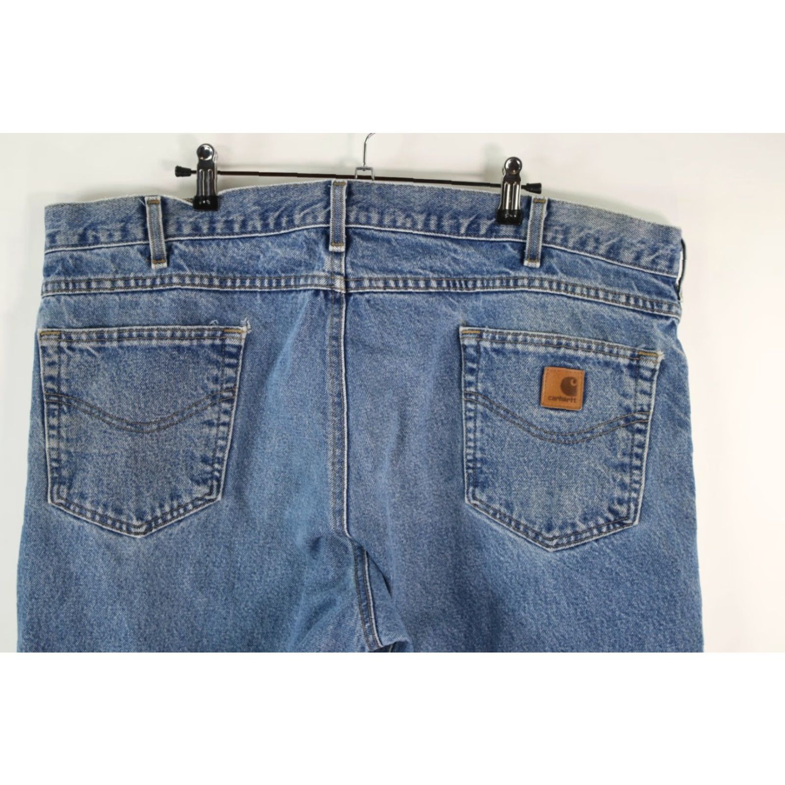 Carhartt VINTAGE Carhartt Men Relaxed Fit Straight Jeans Blue 42X30 Denim 5-Pocket Regular 100% Cotton Size 42X30 Mens Jeans Blue Carhartt Straight Size US 42 / EU 58 - 4 Thumbnail