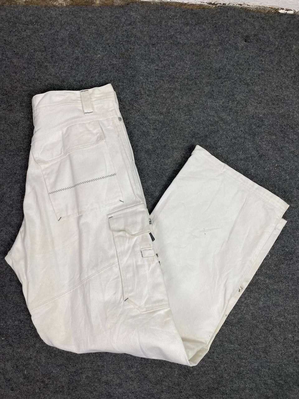Japanese Brand vintage 90s piko white baggy denim nice design Size US 32 / EU 48 - 1 Thumbnail