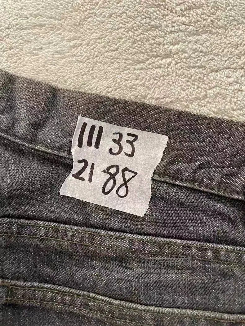 Helmut Lang Helmut Lang Gray Black Raw Denim Jeans 33. Size US 33 - 6 Thumbnail
