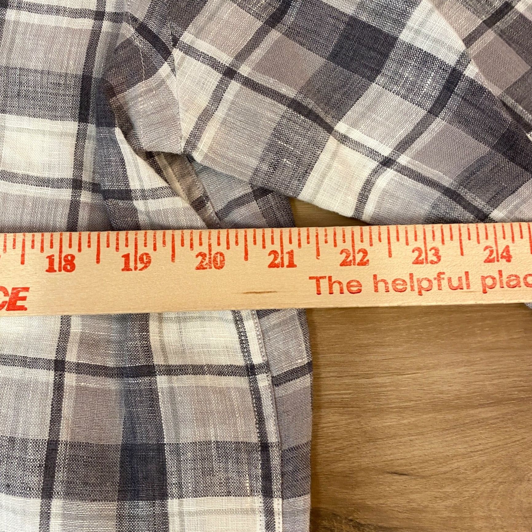 Bloomingdale's Bloomingdale's Shirt Mens Large 100% Linen Gray Plaid Long Sleeve Button Up Size US L / EU 52-54 / 3 - 7 Thumbnail