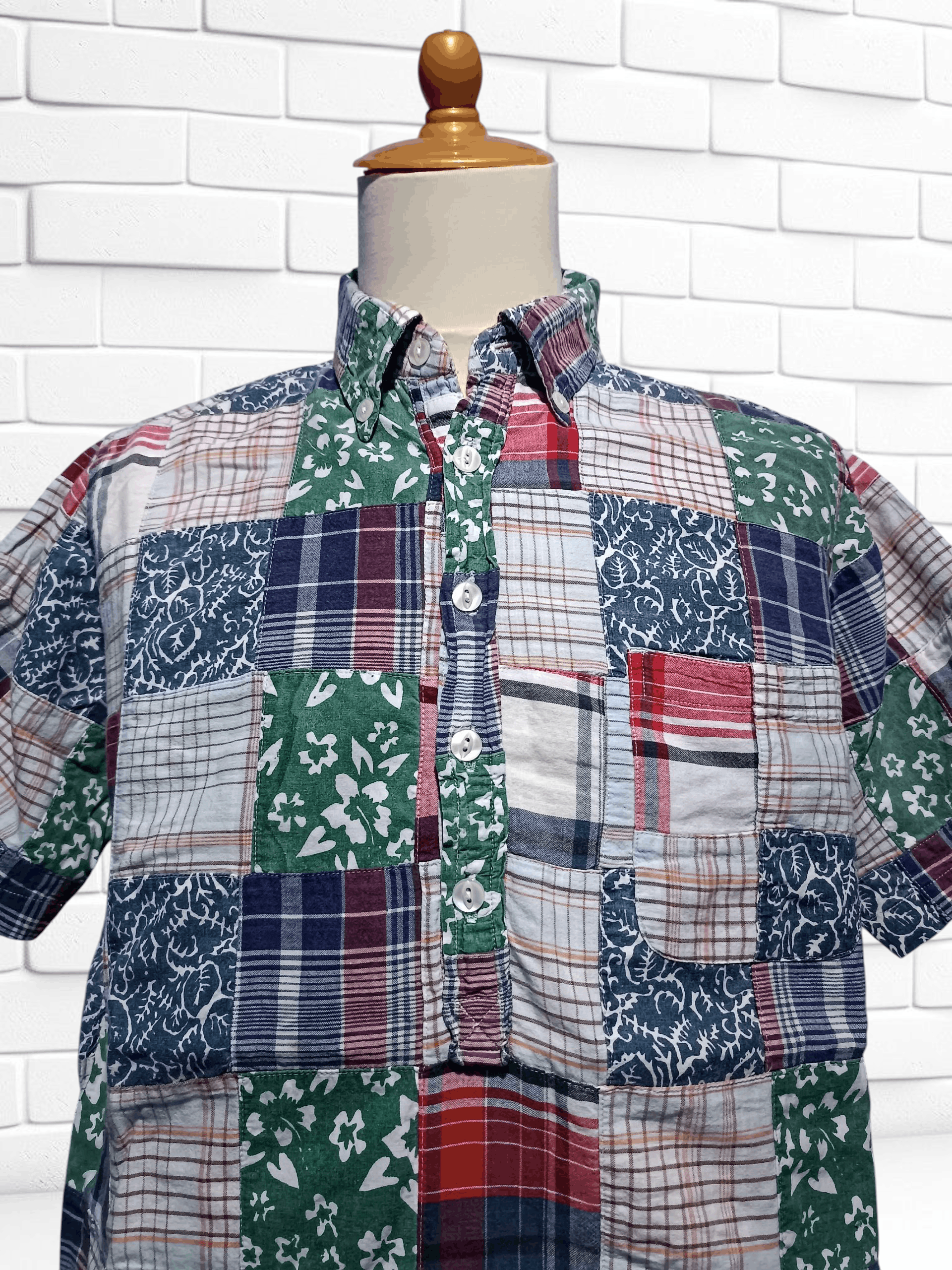BARNS OUTFITTERS Barns Outfitters Patchwork Shirt Size US M / EU 48-50 / 2 - 2 Thumbnail